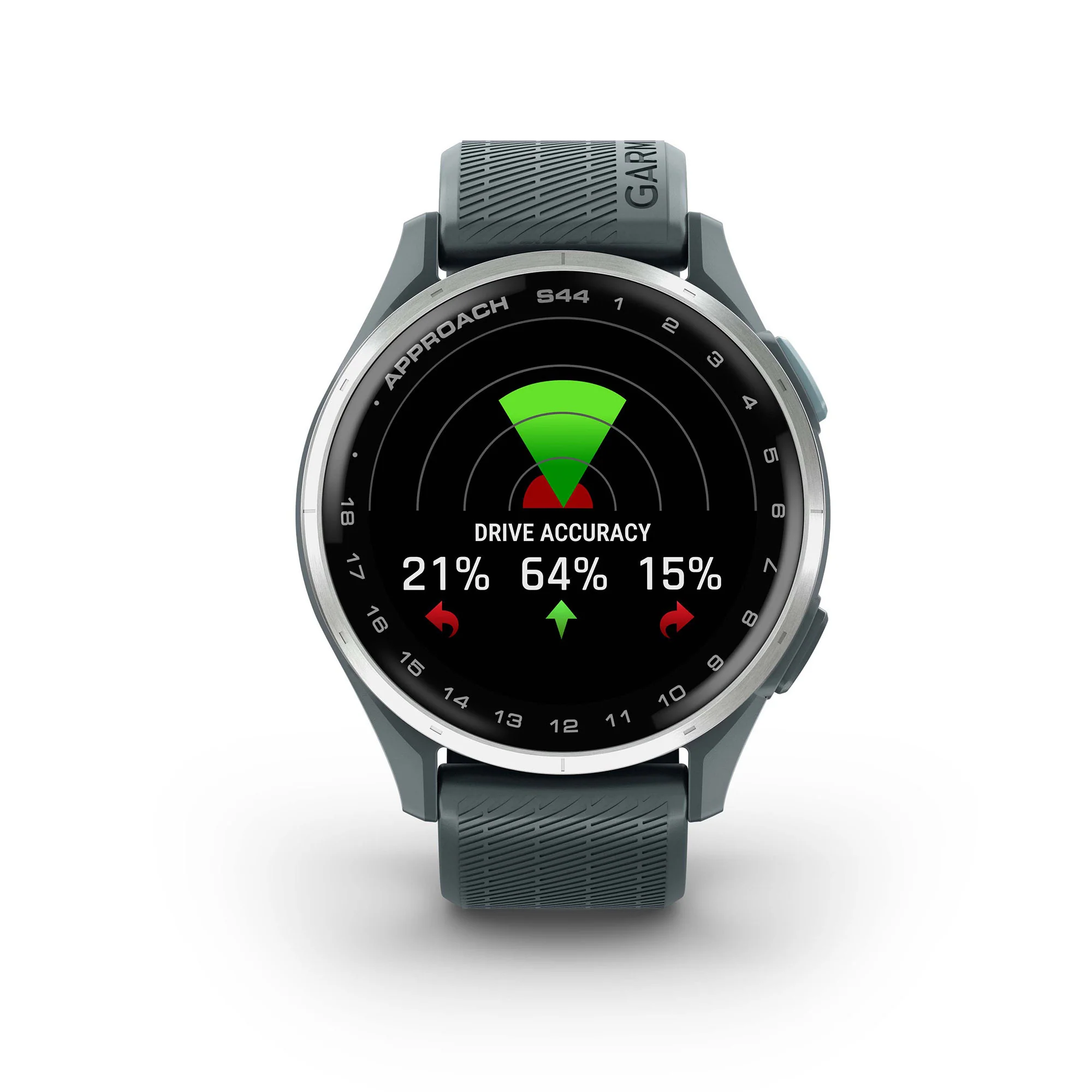 Garmin Approach S44 GPS AMOLED Golf Smartwatch (Silver Aluminum Bezel, Twilight Silicone Band) - Image 2