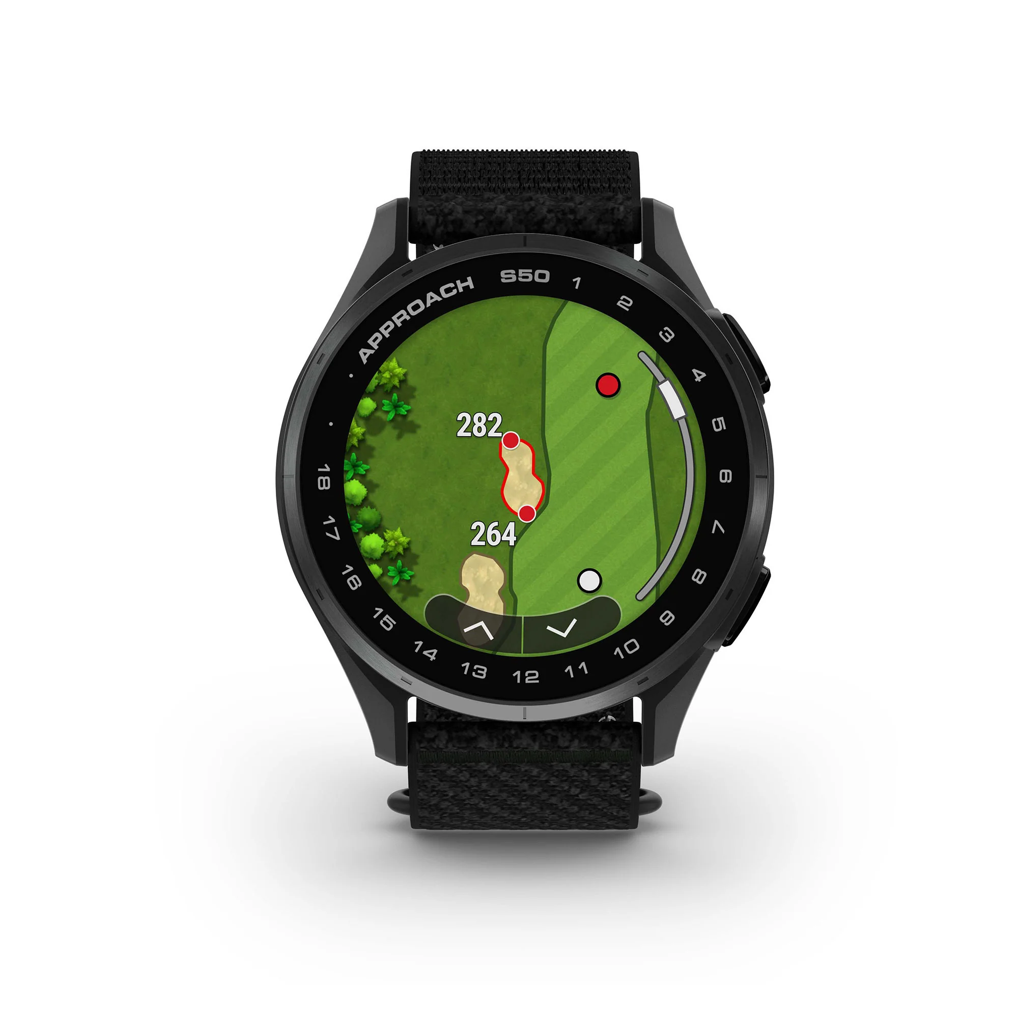 Garmin Approach S50 GPS AMOLED Golf Smartwatch (Slate Aluminum Bezel, Black ComfortFit Nylon Band) - Image 3