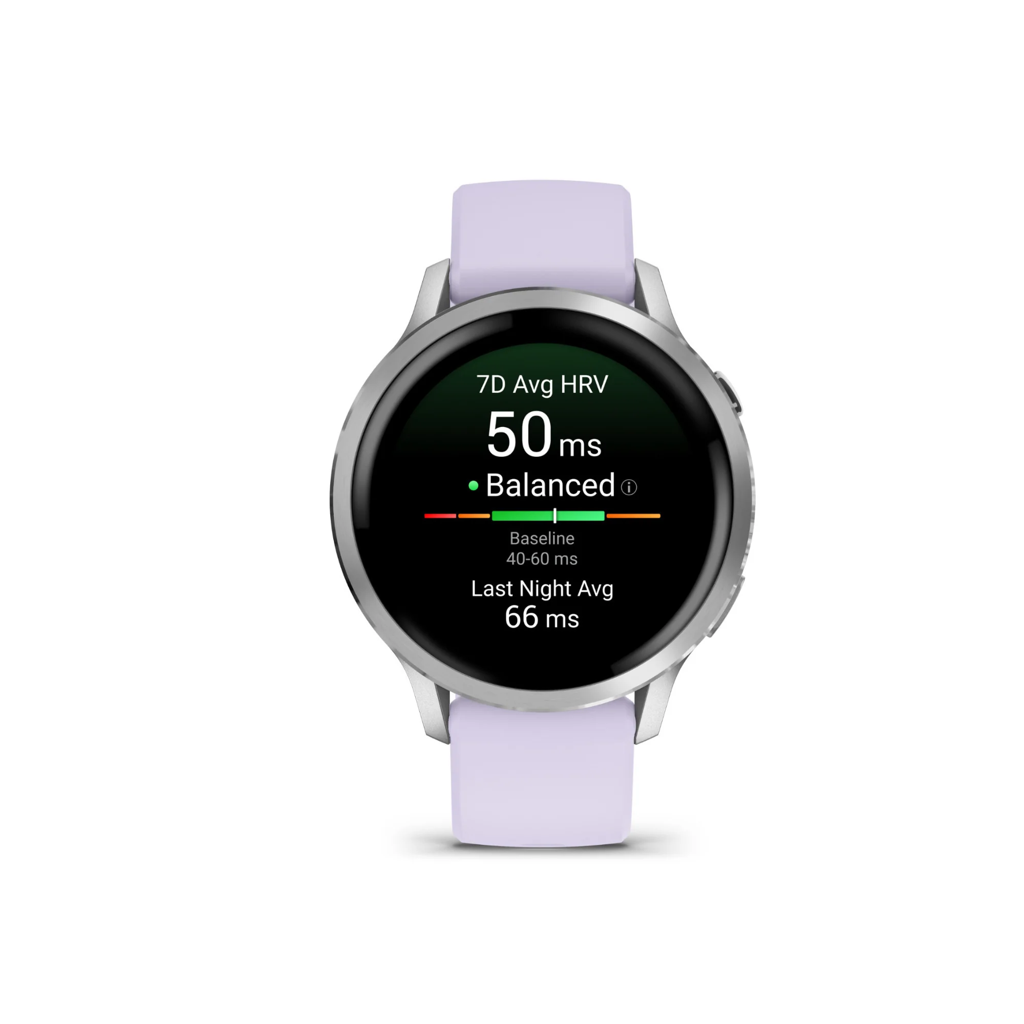 Garmin Venu 4 41mm Smartwatch (Silver with Periwinkle Silicone Band) - Image 2