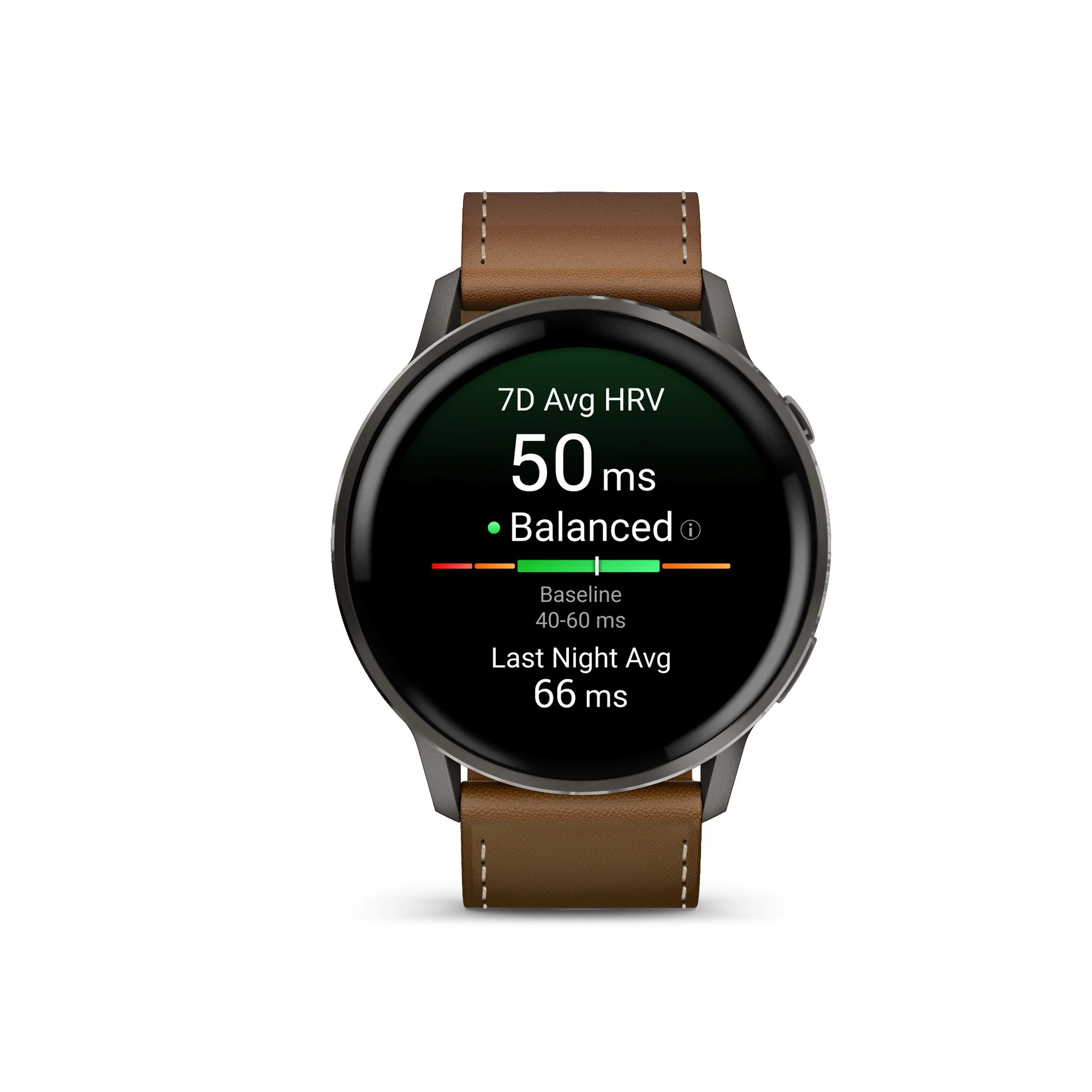 Garmin Venu 4 Smartwatch (Slate/Brown Leather) - Image 2