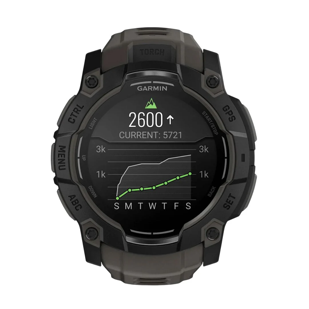Garmin Instinct 3 50mm GPS Smartwatch with 1.3-Inch AMOLED Display (Black with Charcoal Band) - Image 2