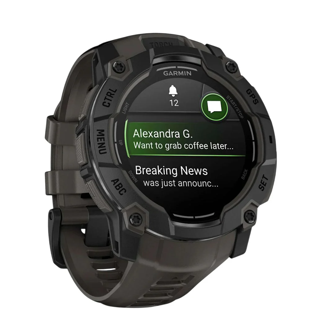 Garmin Instinct 3 50mm GPS Smartwatch with 1.3-Inch AMOLED Display (Black with Charcoal Band) - Image 4