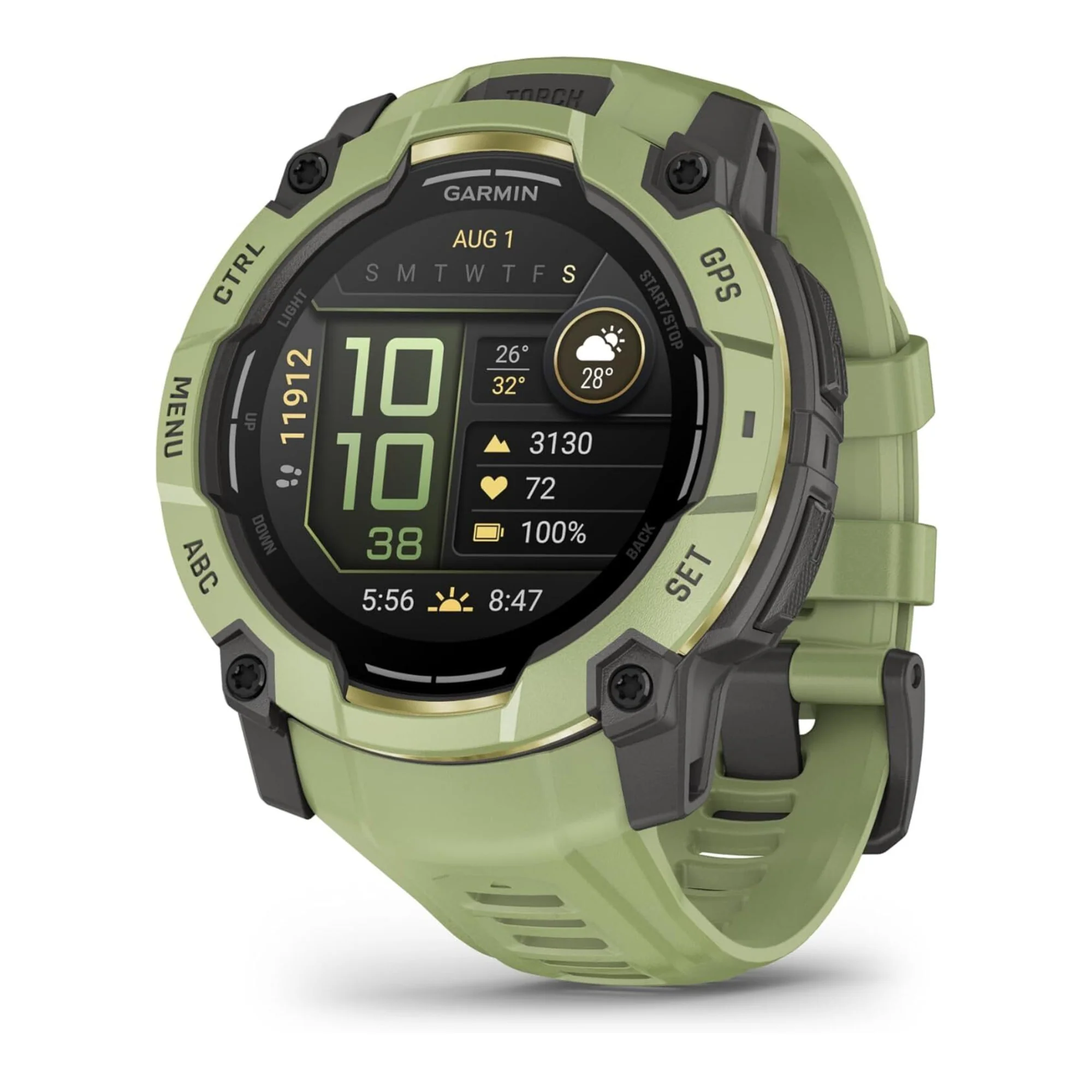 Garmin Instinct 3 50mm AMOLED GPS Smartwatch (Fern Green, Limited Edition)