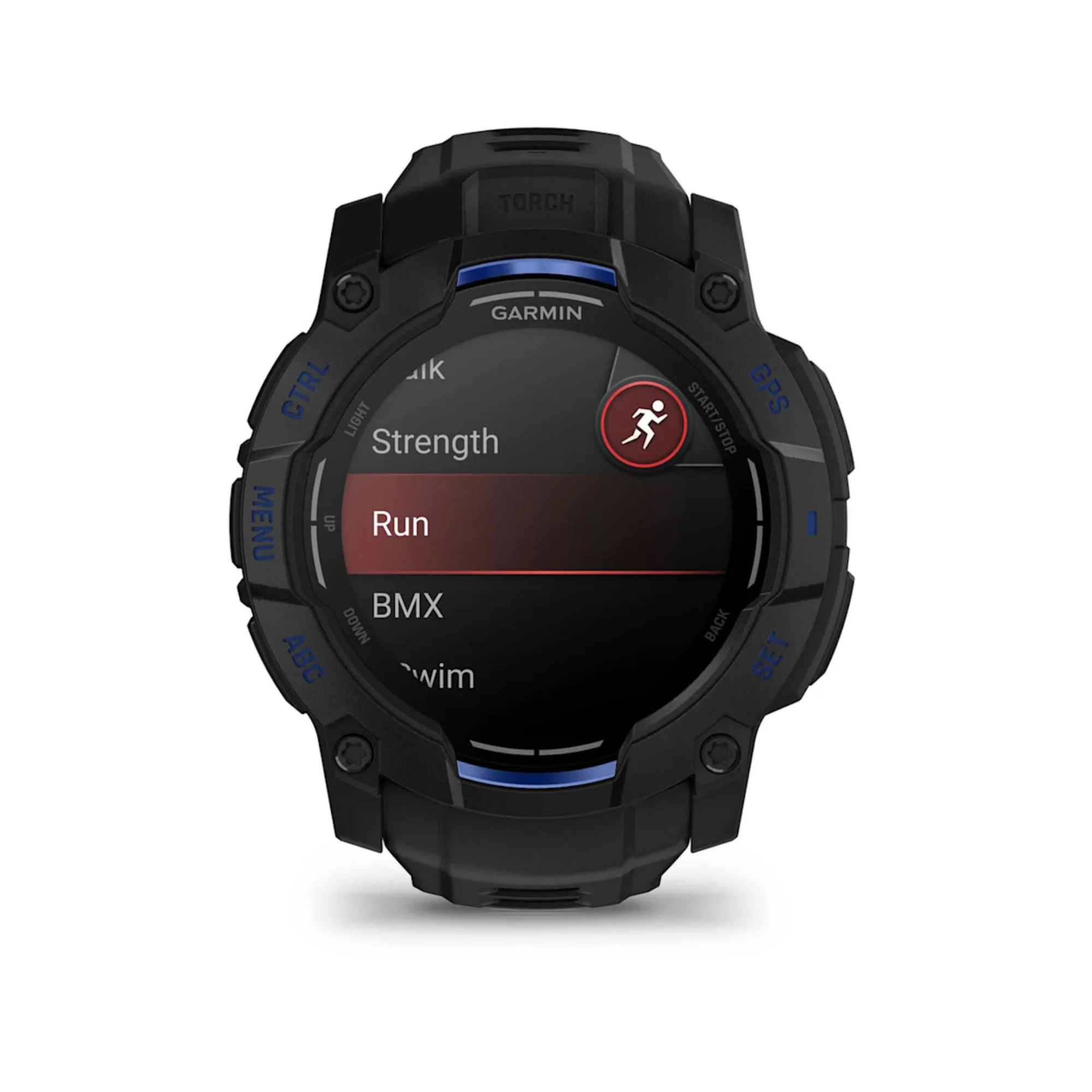 Garmin Instinct 3 AMOLED GPS Smartwatch (Black/Black with Bolt Blue) - Image 2