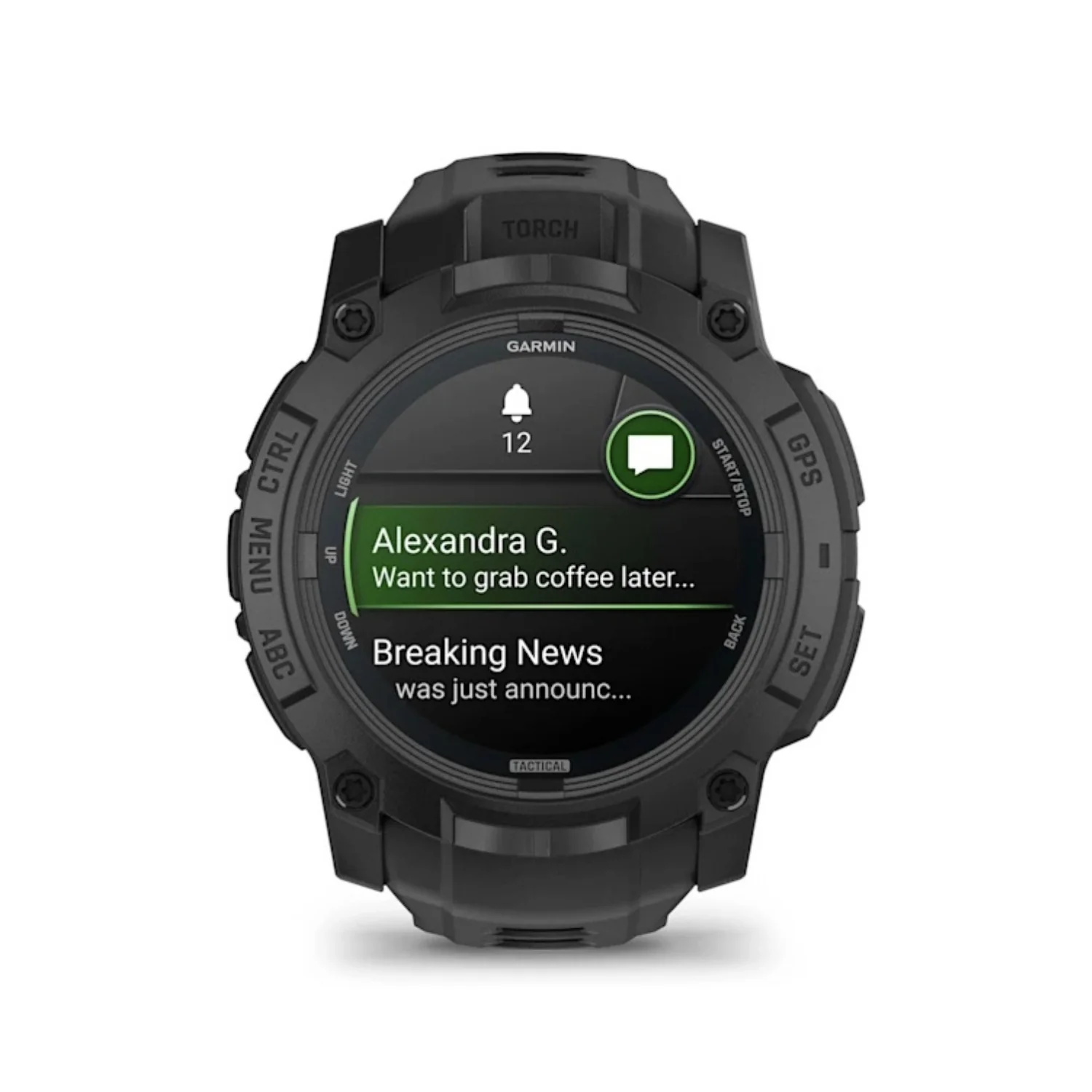 Garmin Instinct 3 50mm Amoled Tactical Edition GPS Smartwatch (Black with Black Band) - Image 2