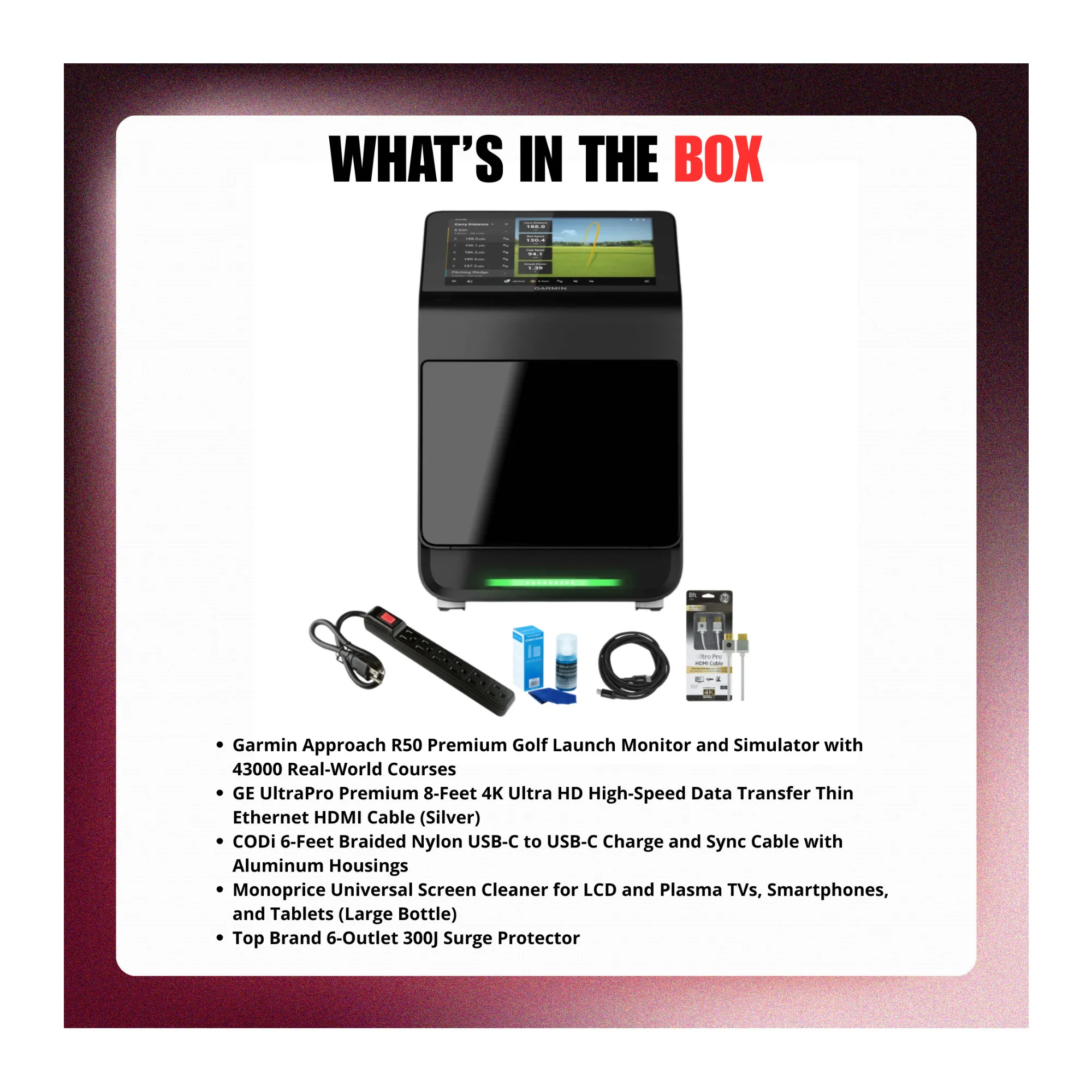 Garmin Approach R50 Premium Golf Simulator and Launch Monitor System Bundle - Image 9