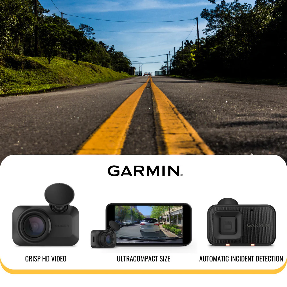 Garmin Dash Cam Mini 3 Ultra-Compact 1080p Camera (Black) with 64GB MicroSDXC Memory Card Bundle - Image 4