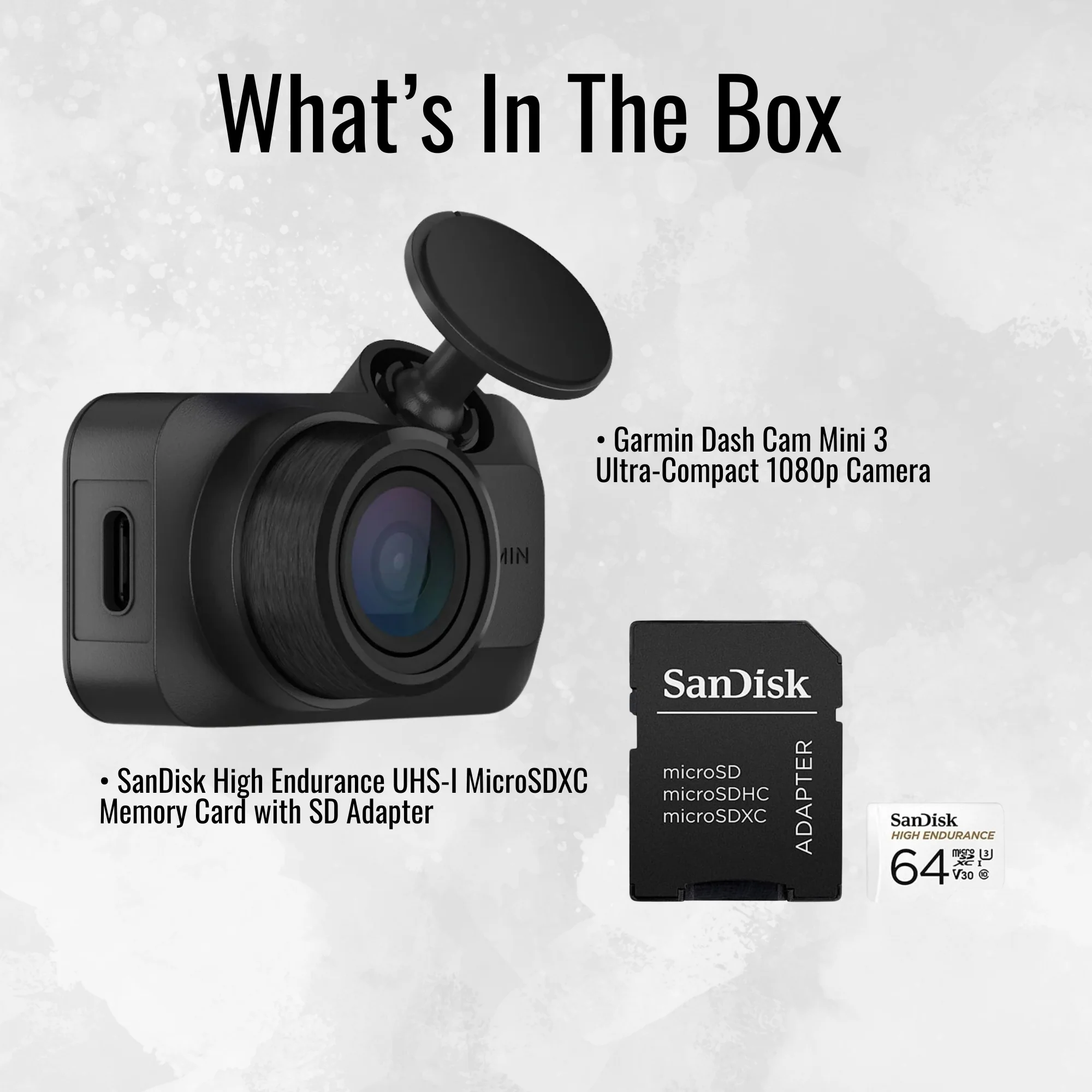 Garmin Dash Cam Mini 3 Ultra-Compact 1080p Camera (Black) with 64GB MicroSDXC Memory Card Bundle - Image 7