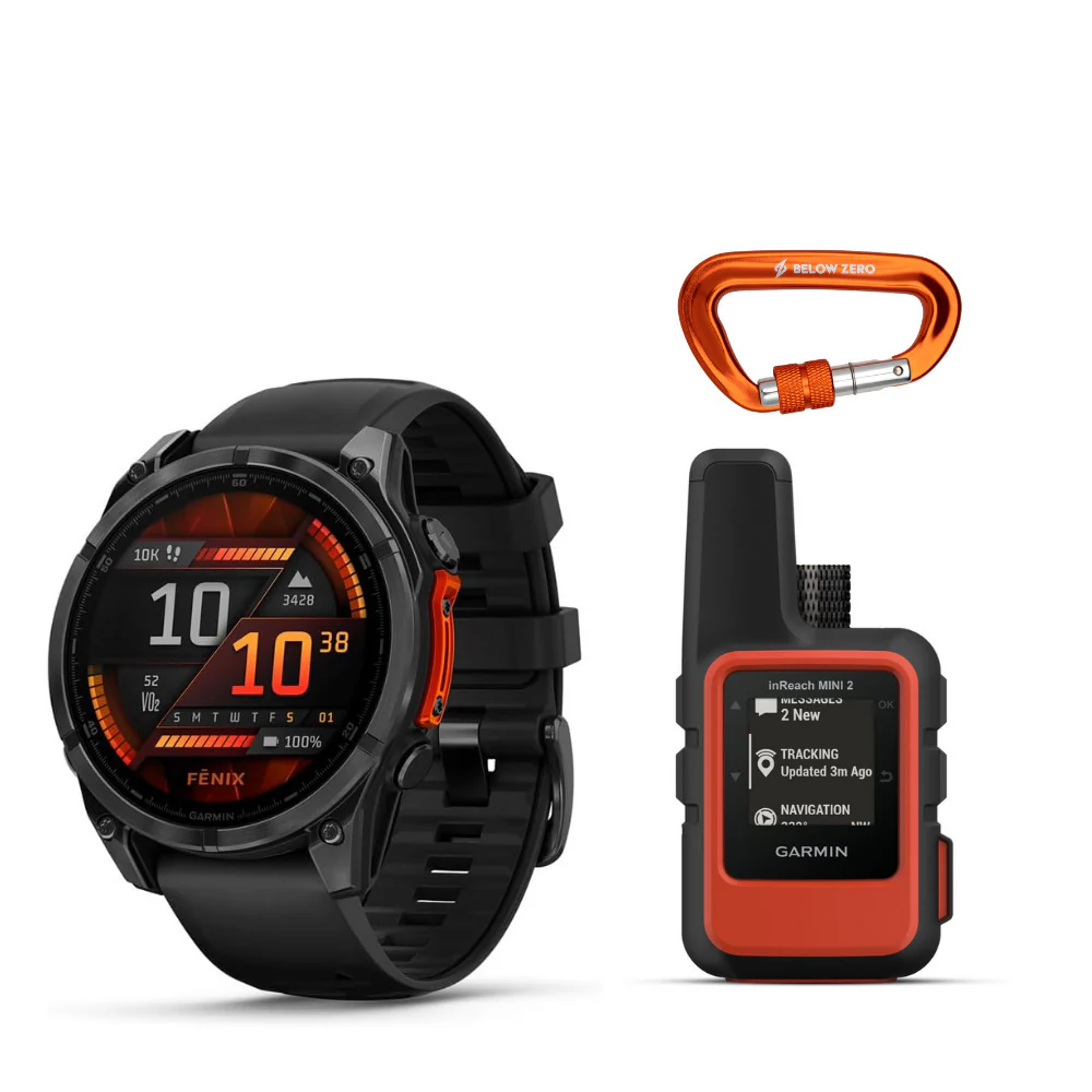 Garmin Fenix 8 47mm GPS Smartwatch (Slate Gray and Black) and Satellite Communicator Bundle