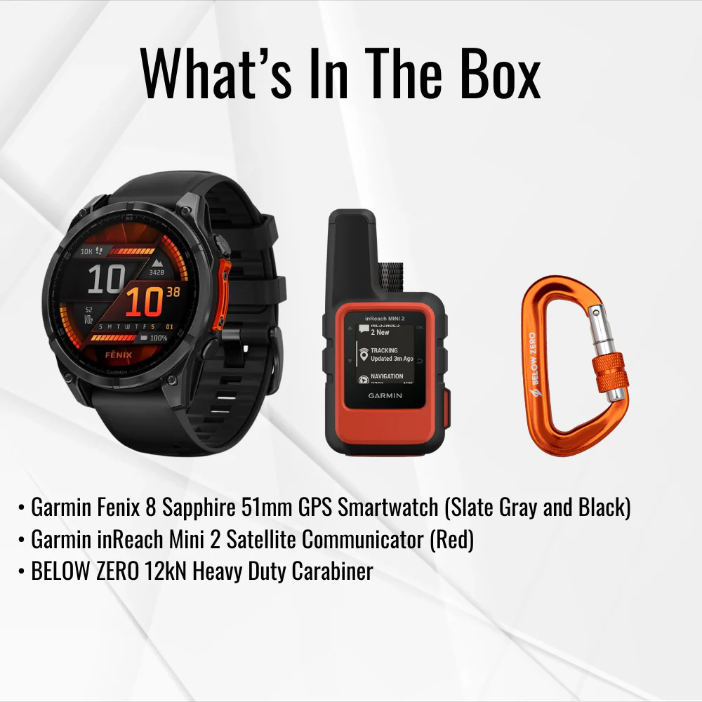 Garmin Fenix 8 51mm GPS Smartwatch (Slate Gray and Black) and Satellite Communicator Bundle - Image 7