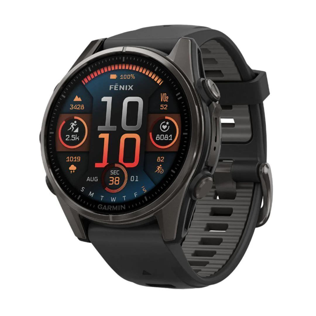 Garmin Fenix 8 AMOLED Sapphire 43mm GPS Smartwatch (Black/Pebble Gray) Bundle - Image 2