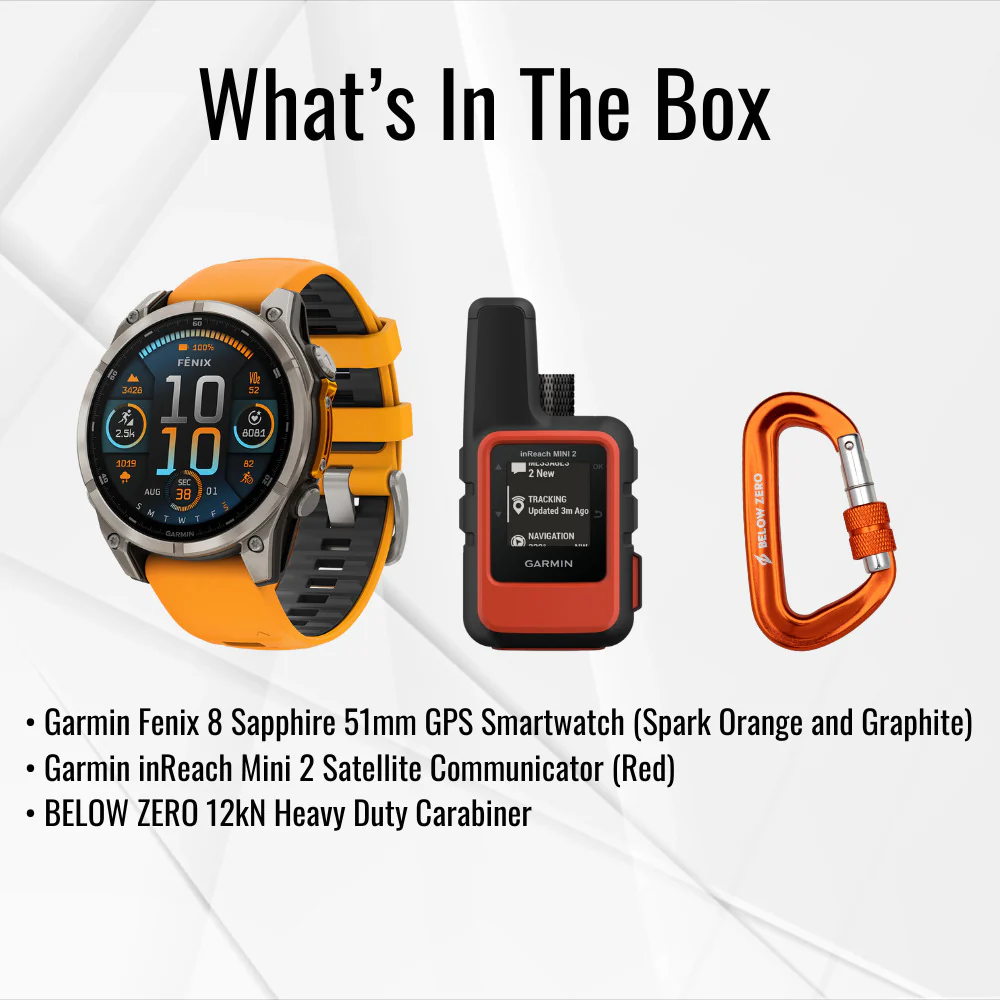 Garmin Fenix 8 Sapphire 51mm GPS Smartwatch with AMOLED Display and Satellite Communicator Bundle - Image 7