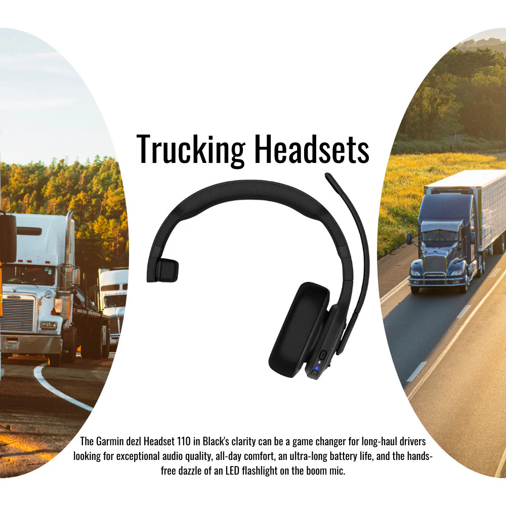 Garmin dezl Ergonomic Headset 110 for Truckers with LED Flashlight (Black, Single-Ear) Bundle - Image 6