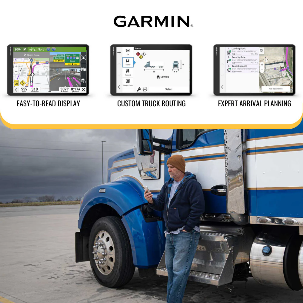 Garmin dezl OTR620 GPS Truck Navigator with 6-Inch 1280p Touchscreen (Black) with Headset Bundle - Image 6