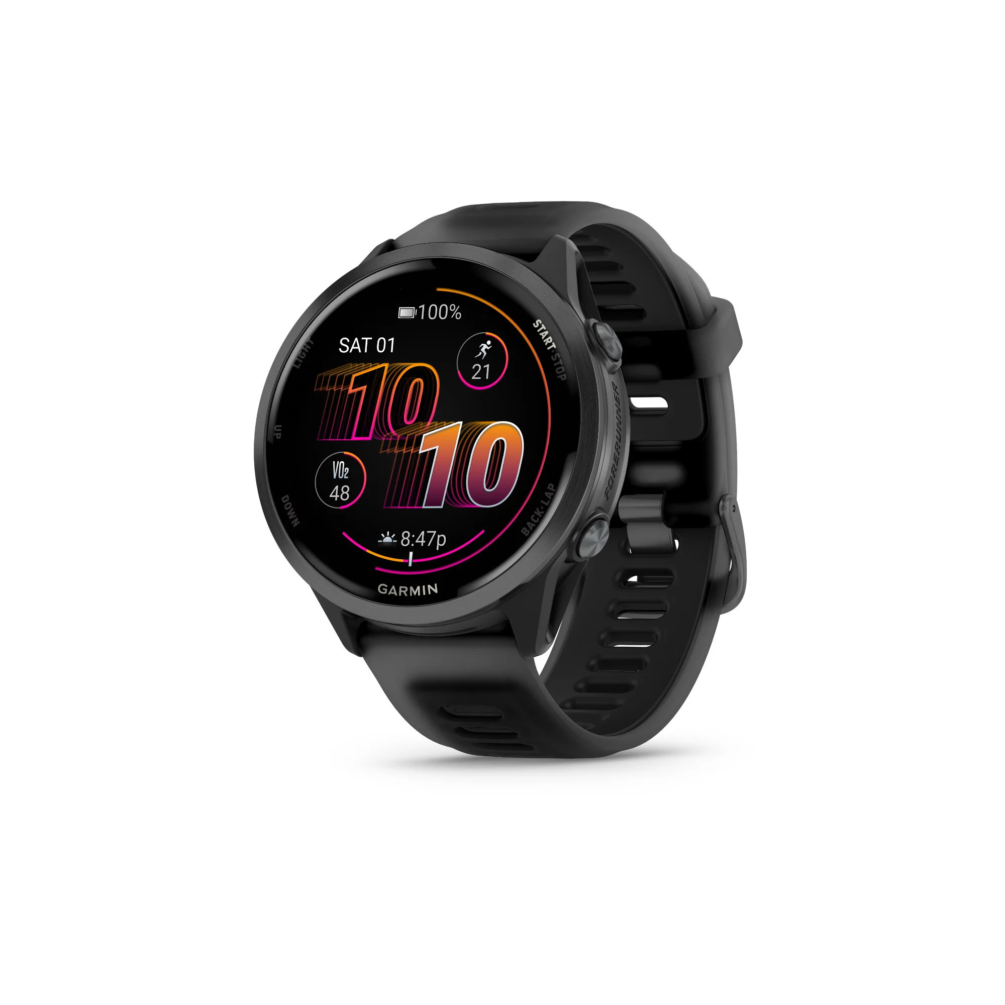 Garmin Forerunner 570 47mm Slate Gray Aluminum/Translucent Black Band Bundle - Image 2
