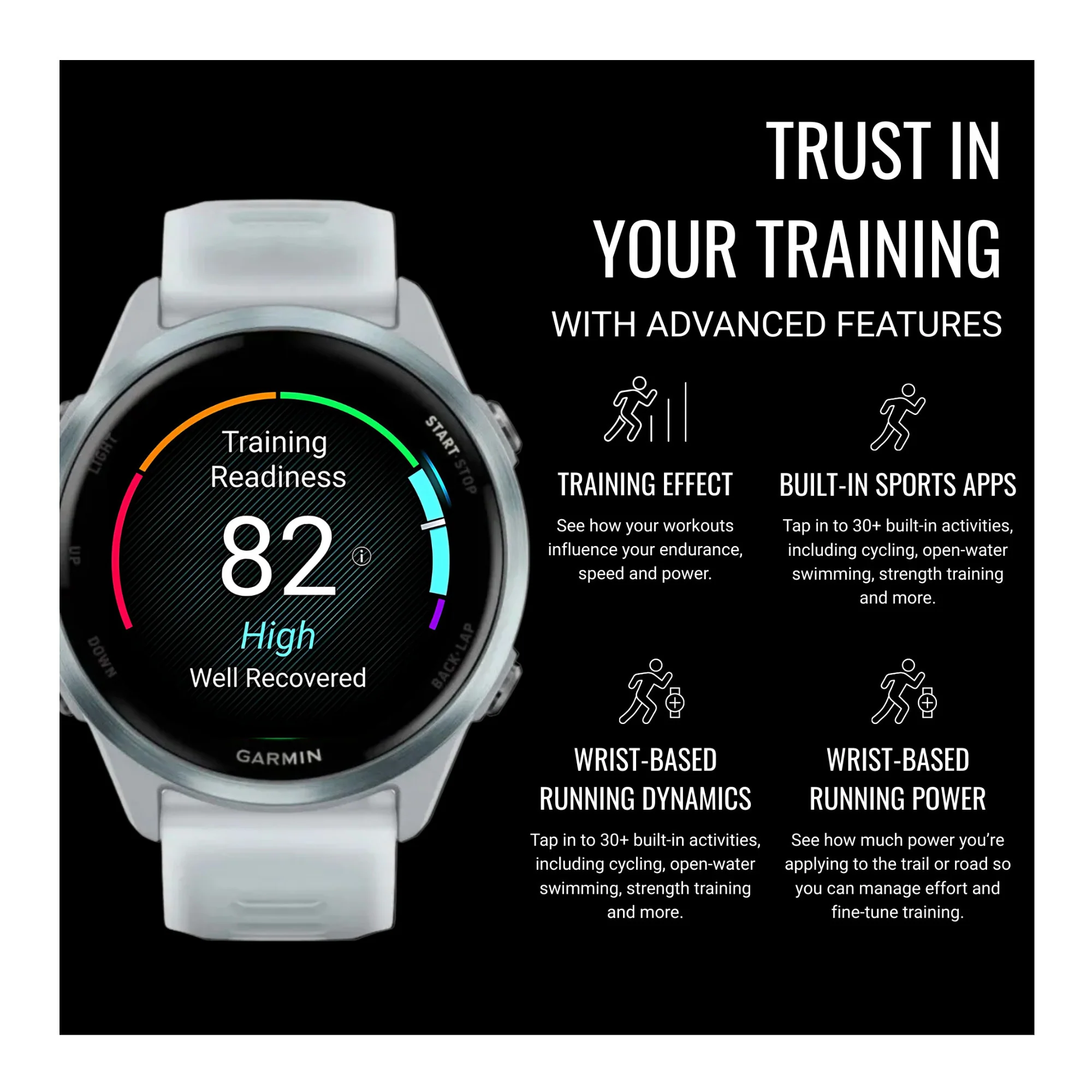 Garmin Forerunner 570 42mm GPS Running Smartwatch (Cloud Blue/Whitestone) Bundle - Image 3