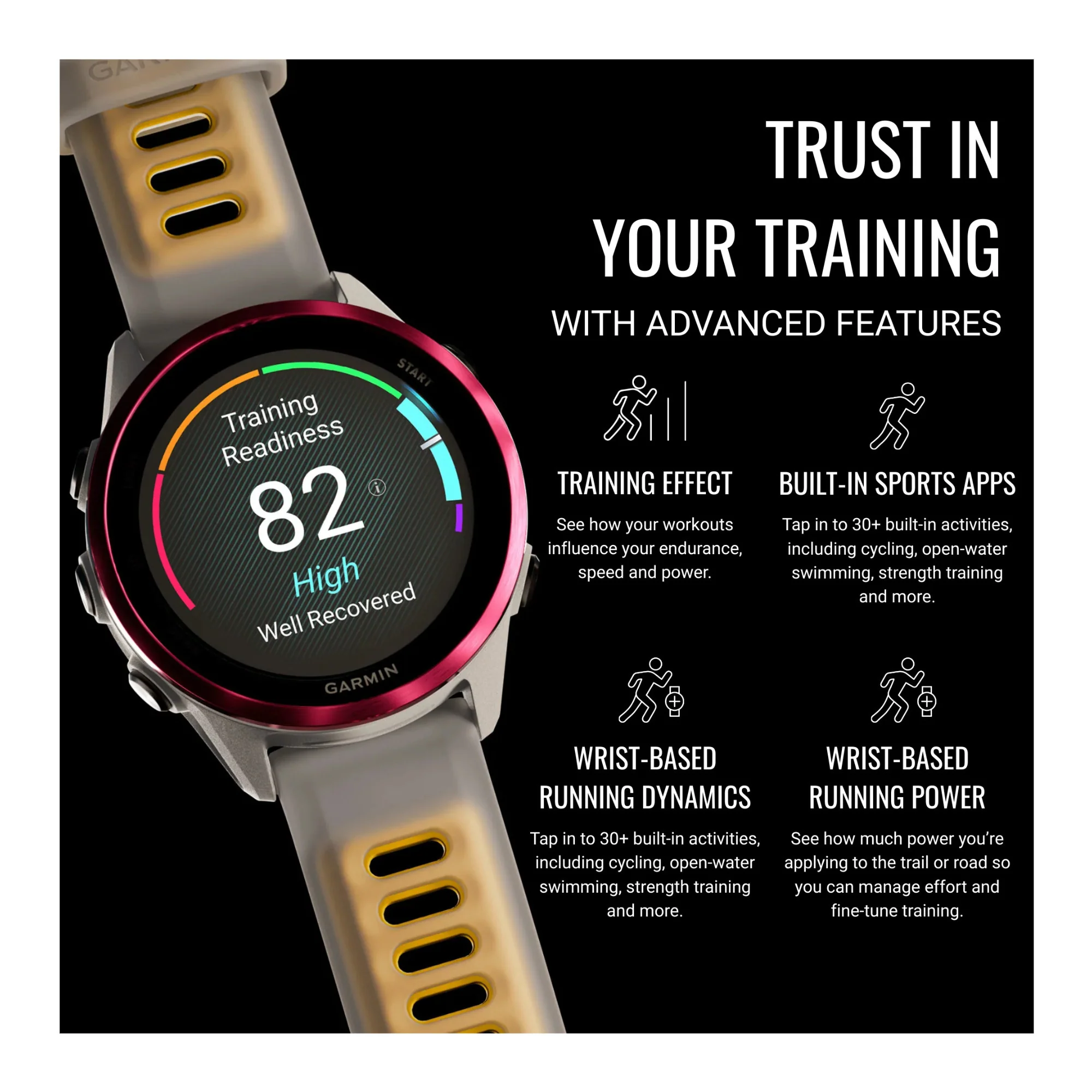 Garmin Forerunner 570 - 42mm Raspberry Aluminum Bundle with Clip-On Flashlight - Image 3