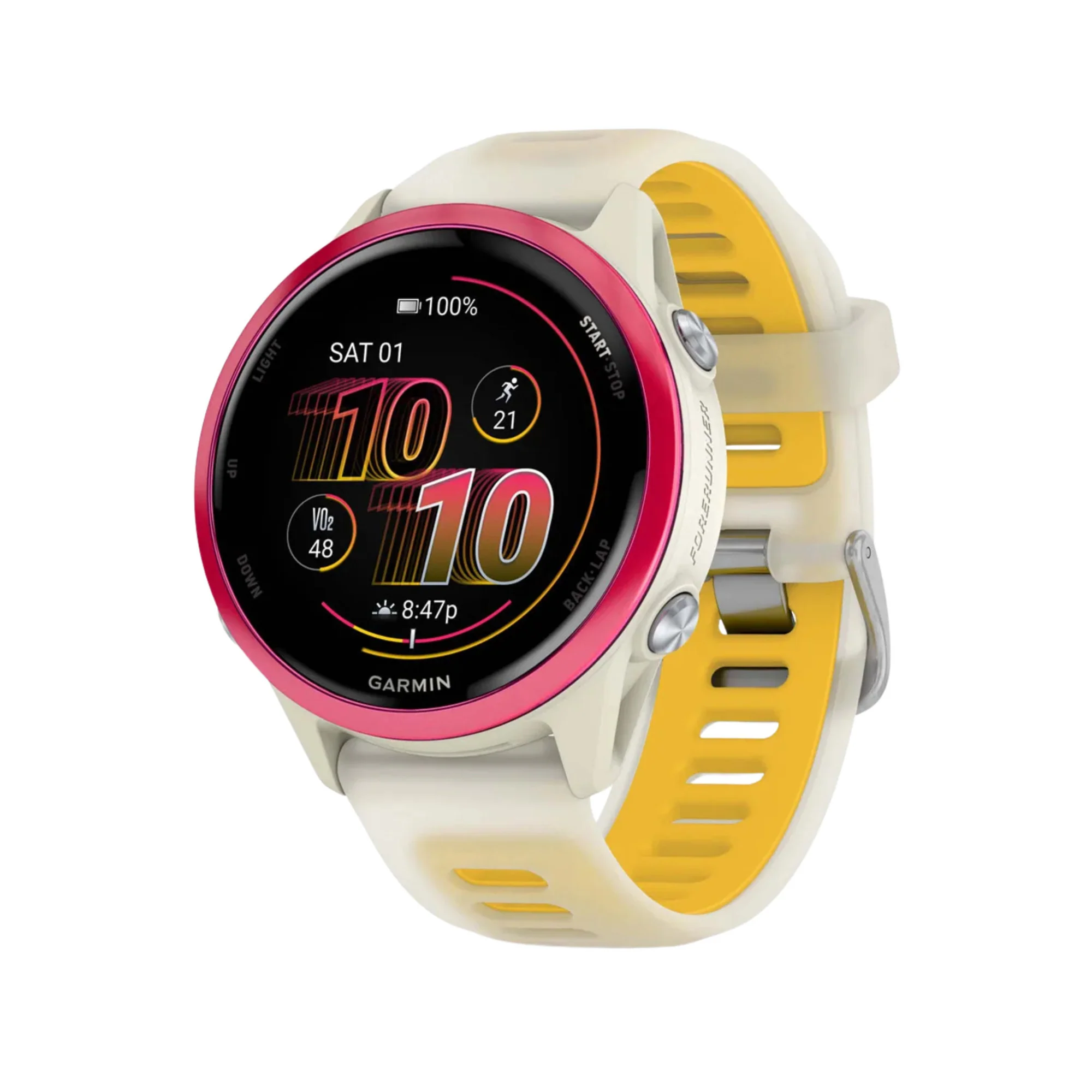 Garmin Forerunner 570 42mm GPS Running Smartwatch (Raspberry/Mango) Bundle - Image 7