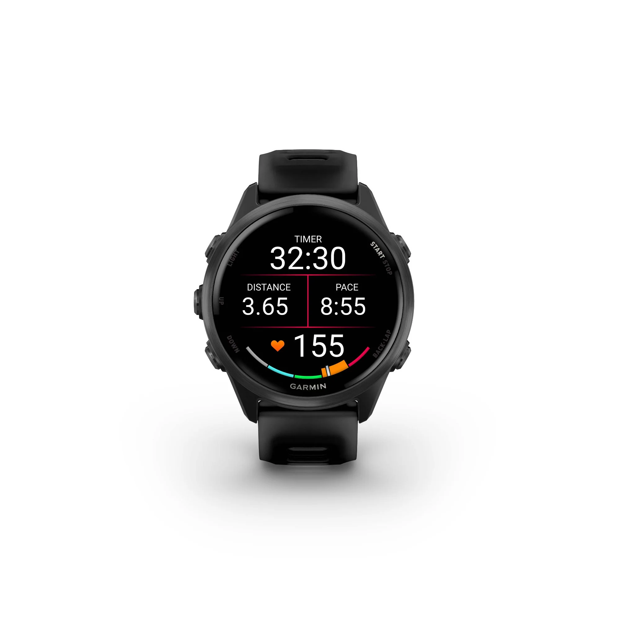 Garmin Forerunner 570 42mm Slate Gray, Black Band,OLIGHT Rechargeable Clip-On - Image 3
