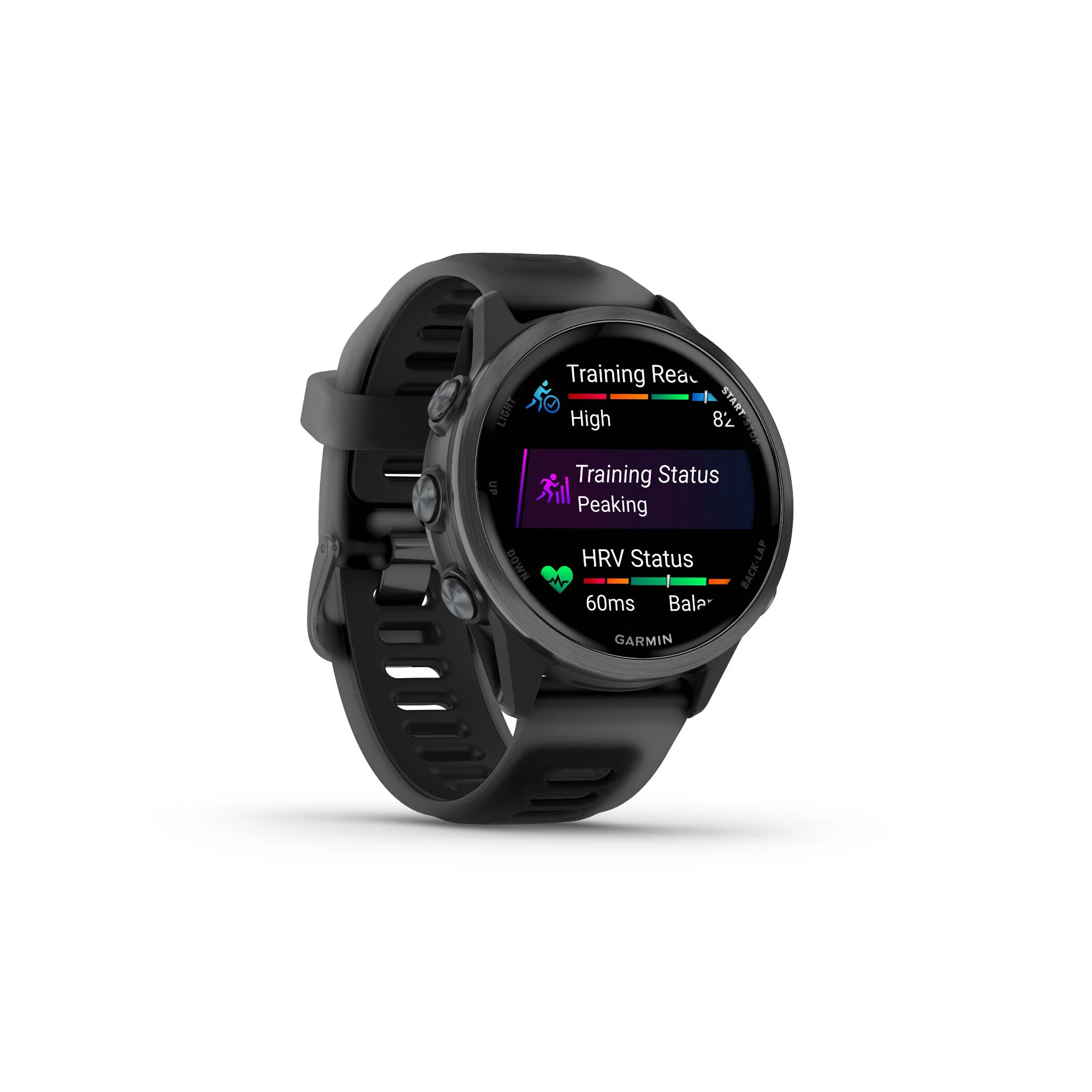 Garmin Forerunner 570 42mm Slate Gray, Black Band,OLIGHT Rechargeable Clip-On - Image 5