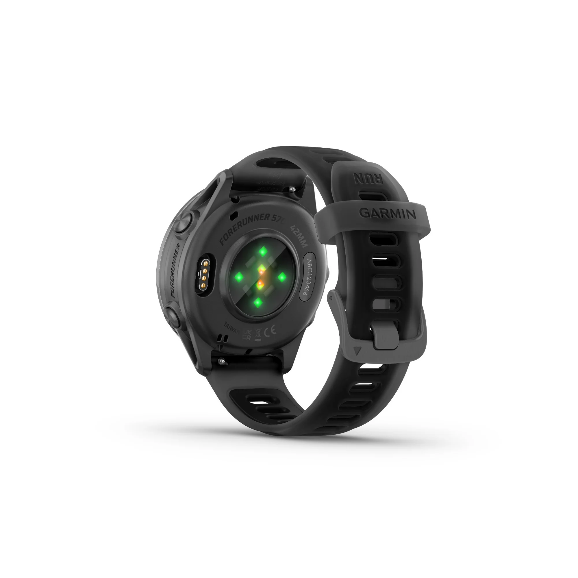 Garmin Forerunner 570 42mm Slate Gray, Black Band,OLIGHT Rechargeable Clip-On - Image 6