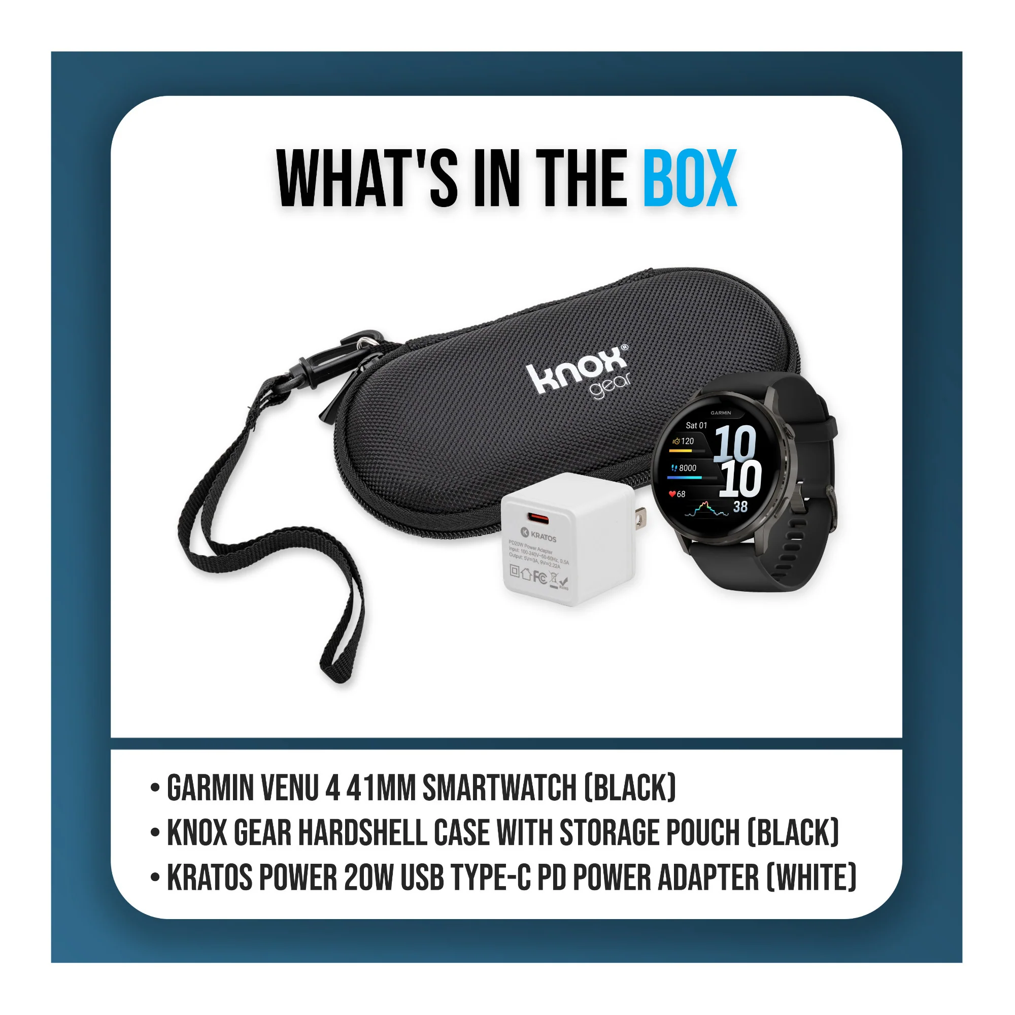 Garmin Venu 4 45mm GPS Smartwatch (Slate with Black Silicone Band) Bundle - Image 8