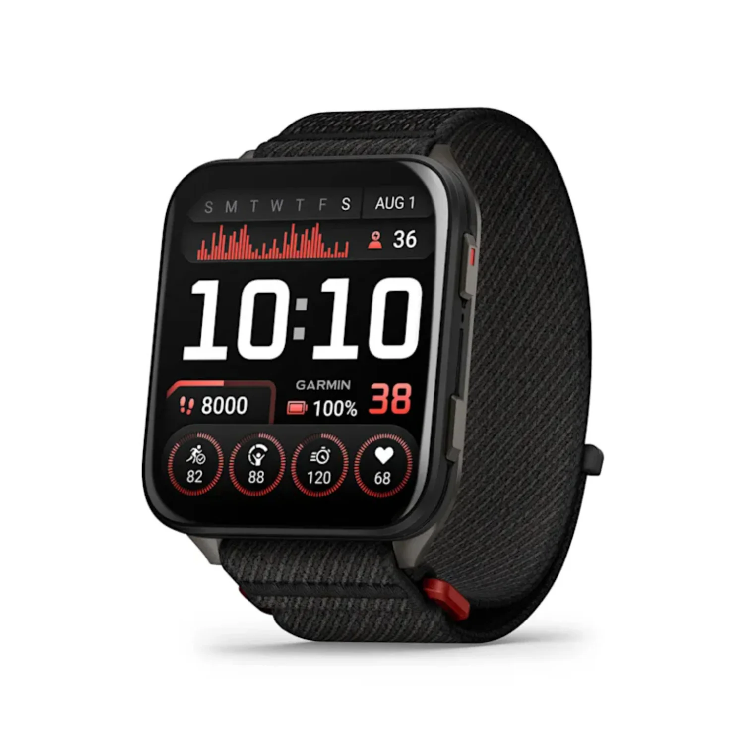 Garmin Venu X1 Black with Slate Titanium Caseback/Black ComfortFit Band Bundle - Image 2