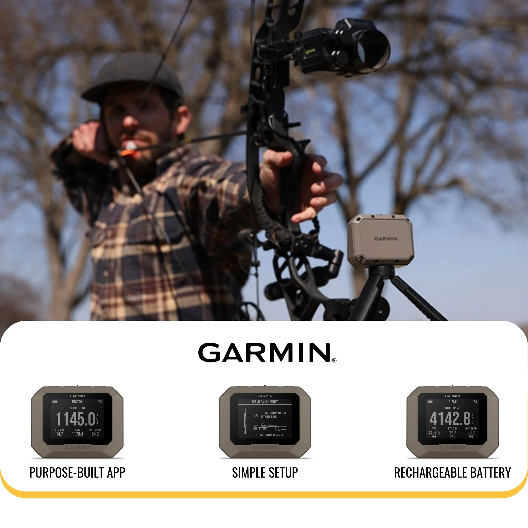 Garmin Xero C1 Pro Chronograph with 59-Inch Tripod Stand With Bag bundle - Image 5