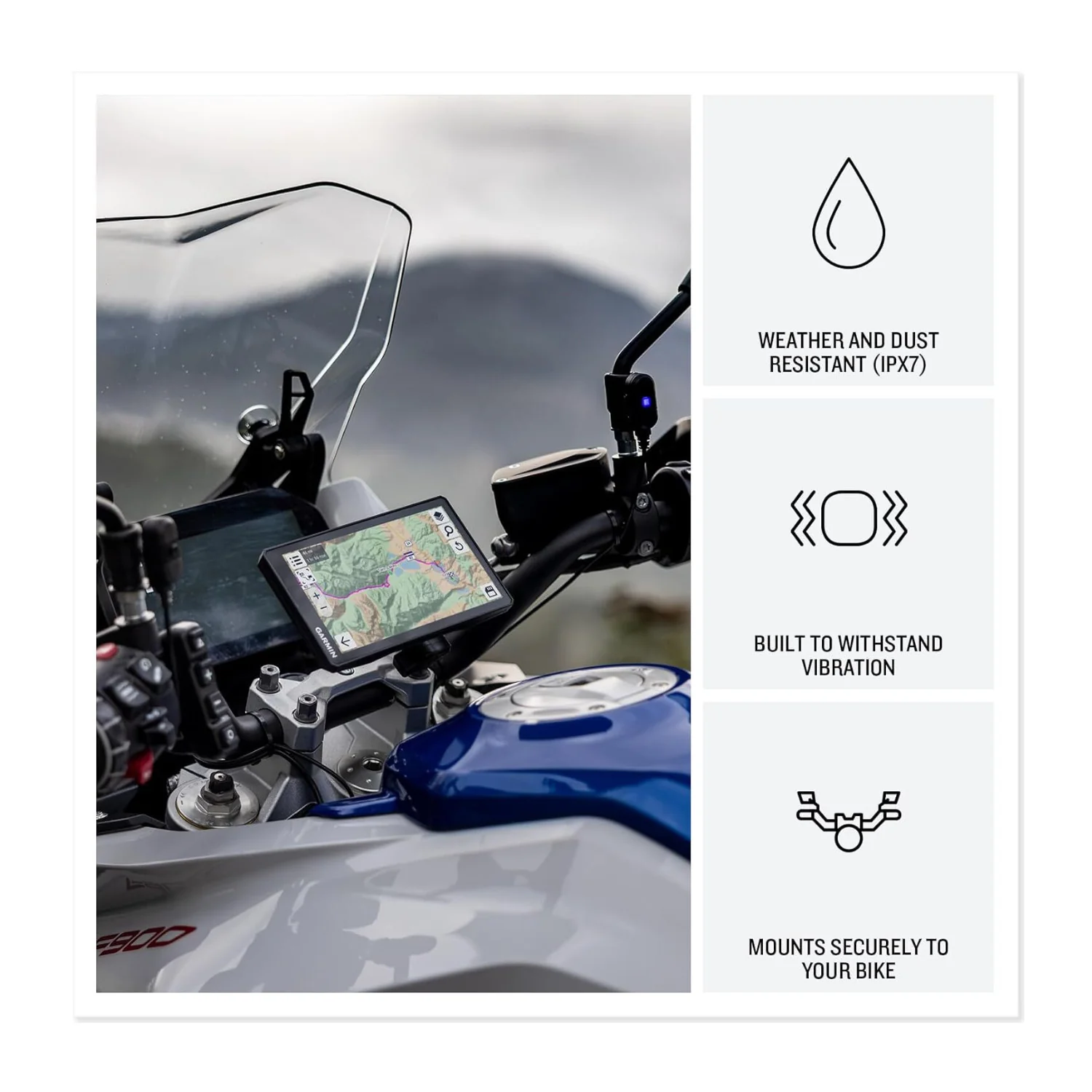 Garmin zmo XT3 4.7 Inch Motorcycle GPS Navigator with 128GB Card & Case Bundle - Image 6