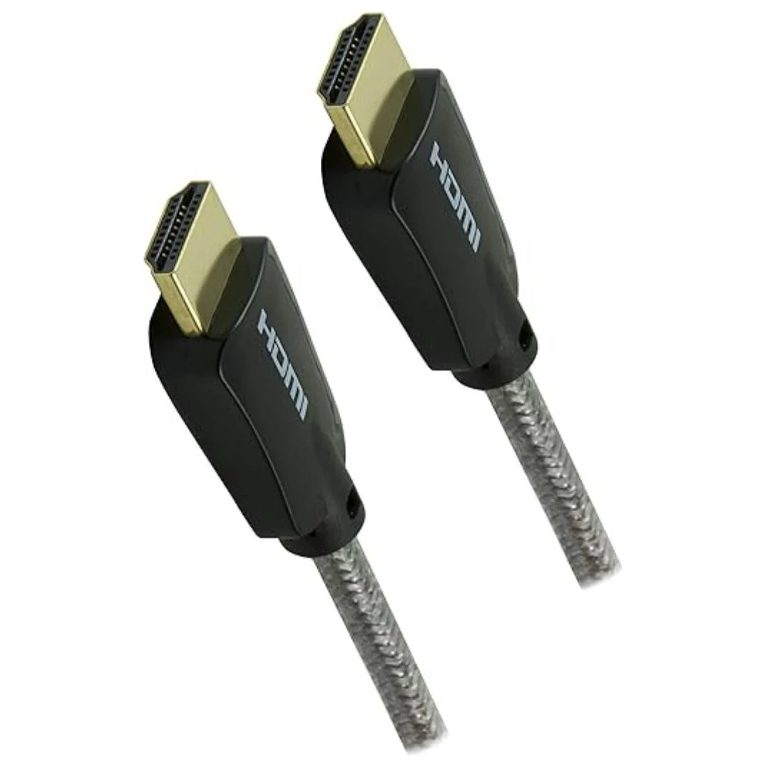 GE Pro Premium 6 Feet High-Speed HDMI Cable with Built-In Ethernet for 4K UltraHD (Silver, 2-Pack) - Image 4