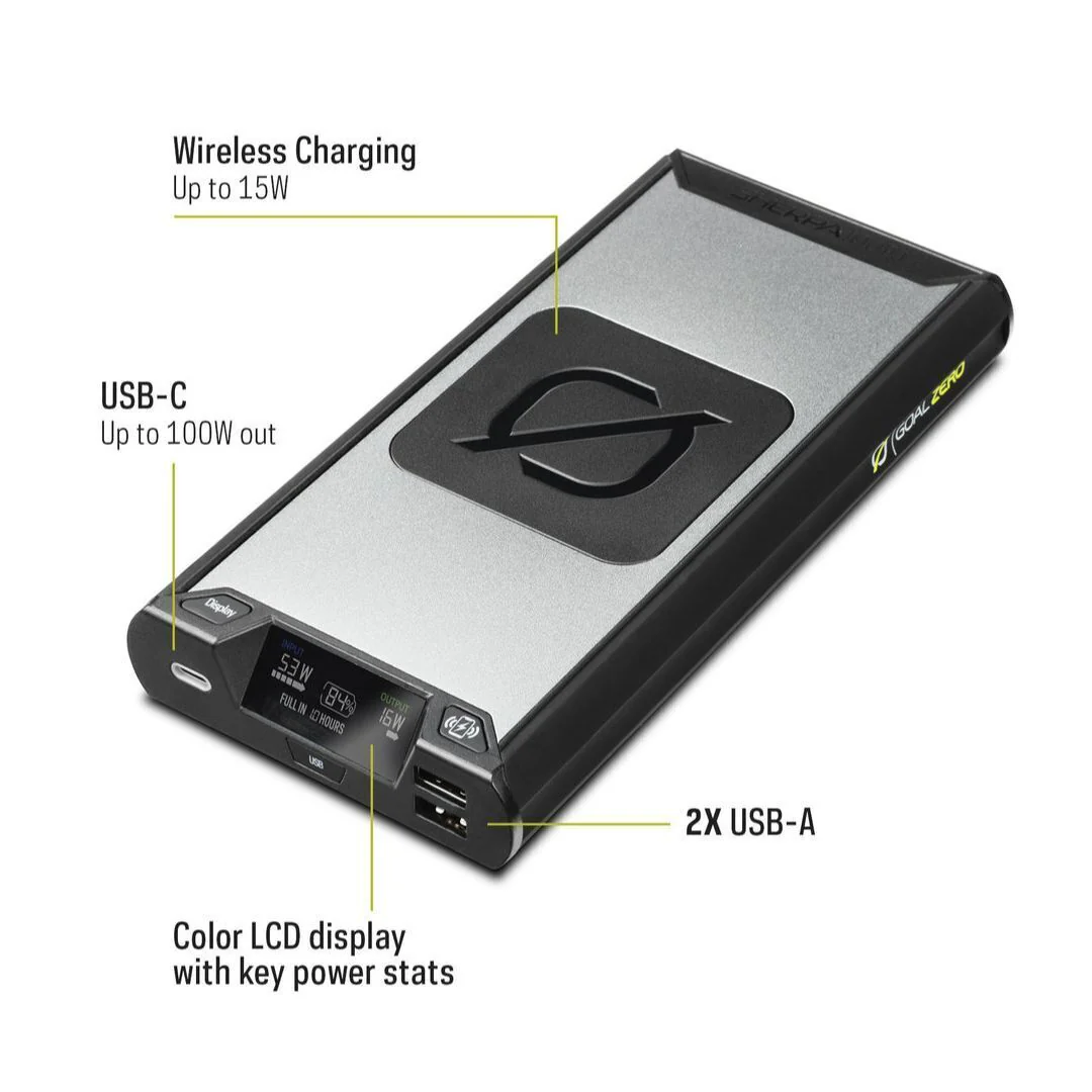 Goal Zero Sherpa 100PD 4th Generation Power Bank with 60-Percent Faster USB-C Charging (Black) - Image 2