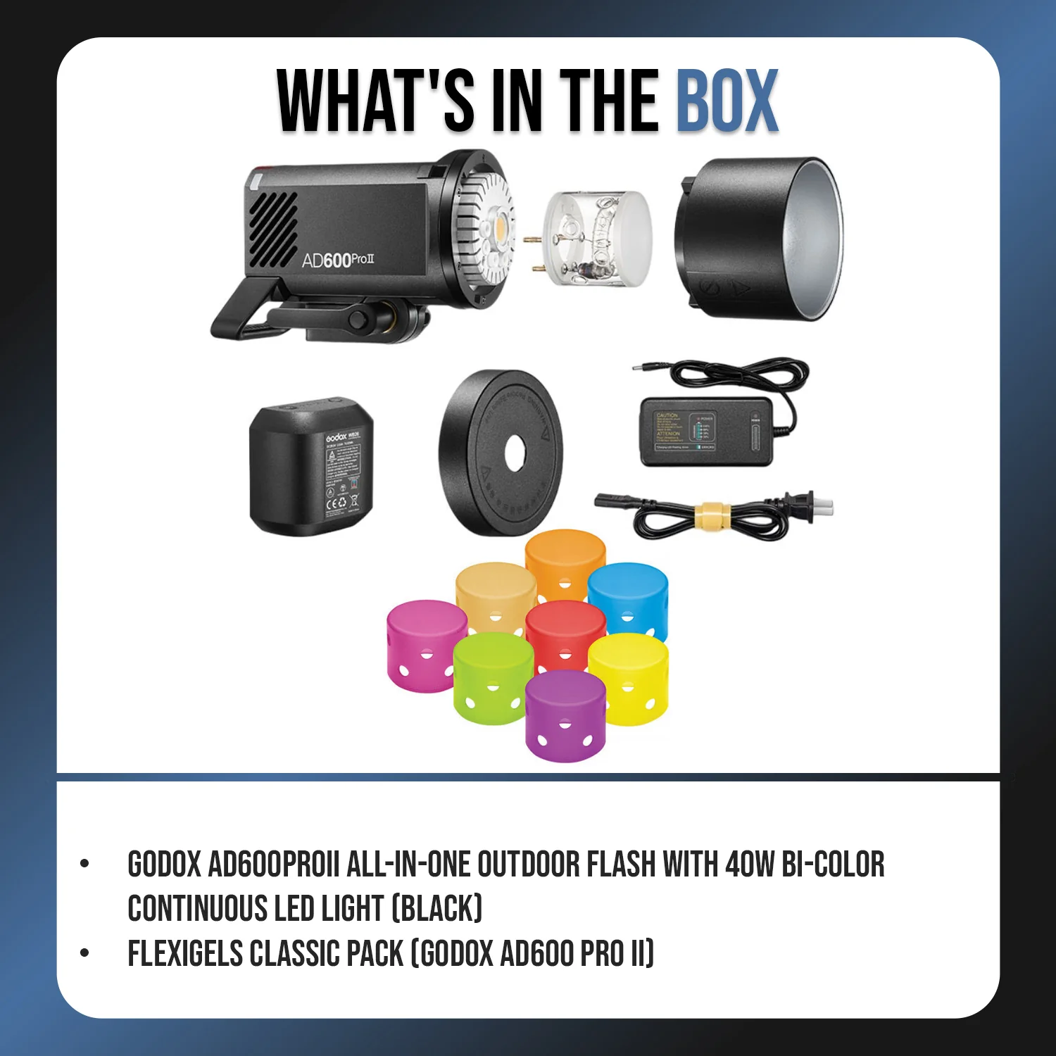 Godox AD600ProII All-In-One Outdoor Flash Bundle with FlexiGels Classic Pack - Image 8