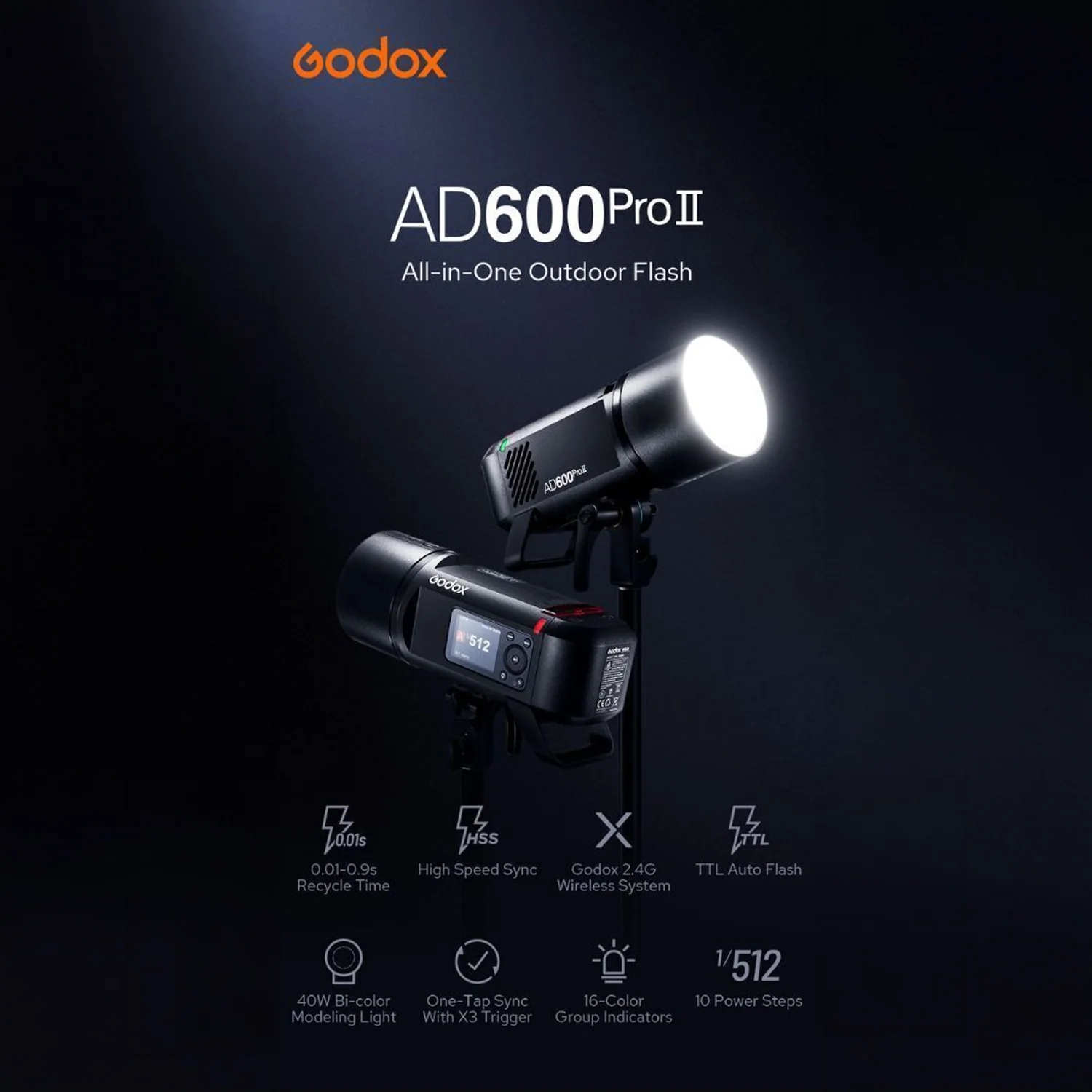 Godox AD600ProII All-In-One Outdoor Flash Bundle with FlexiGels Vivid Pack - Image 4