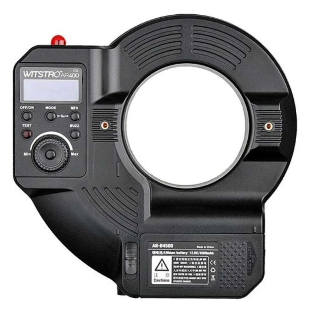 Godox Wistro AR400 Ring Flash with Li-Ion Battery Unibody Design and Shadow-Free Lighting (Black) - Image 5