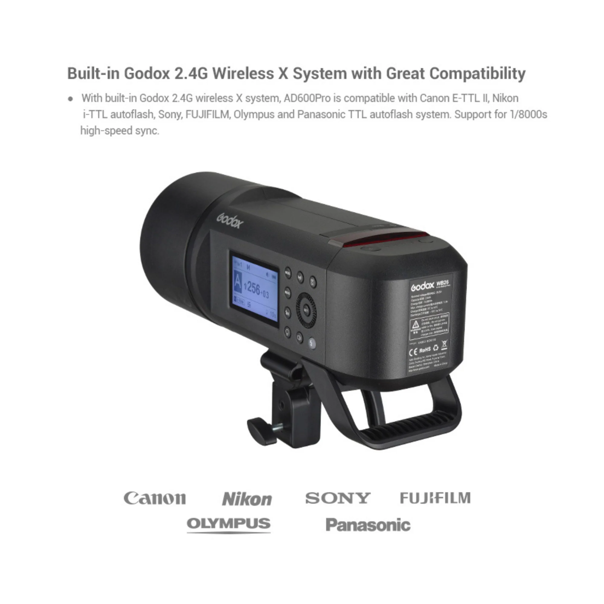 Godox Witstro AD600 Pro 600Ws TTL All-in-One Outdoor Flash - Image 3