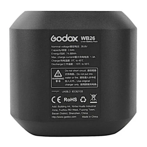 Godox WB26 Rechargeable Lithium-Ion Battery for AD600 Pro TTL - Image 2