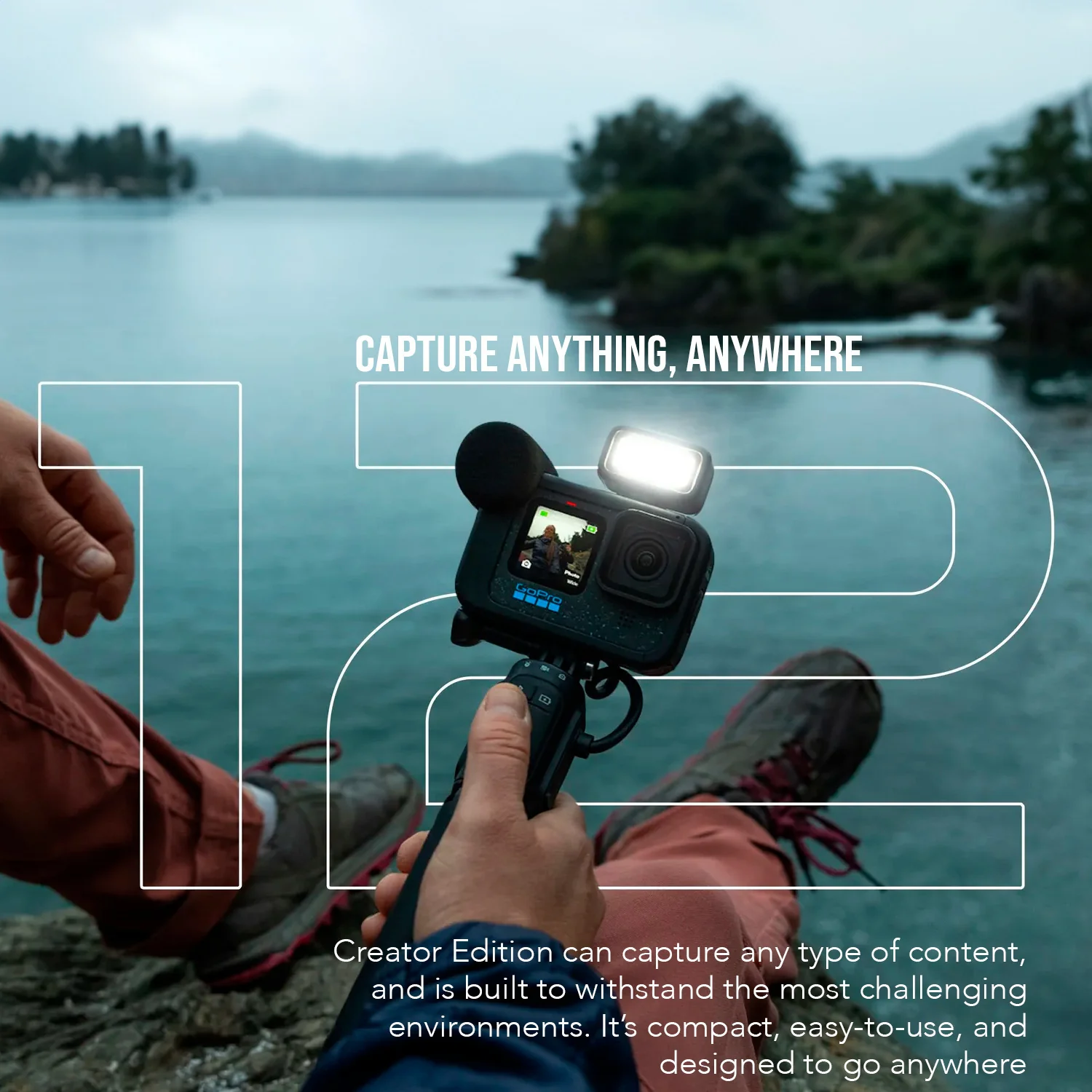 GoPro HERO12 Black Creator Edition Action Camera with Charger, Accessory Kit, and 128GB Card Bundle - Image 3