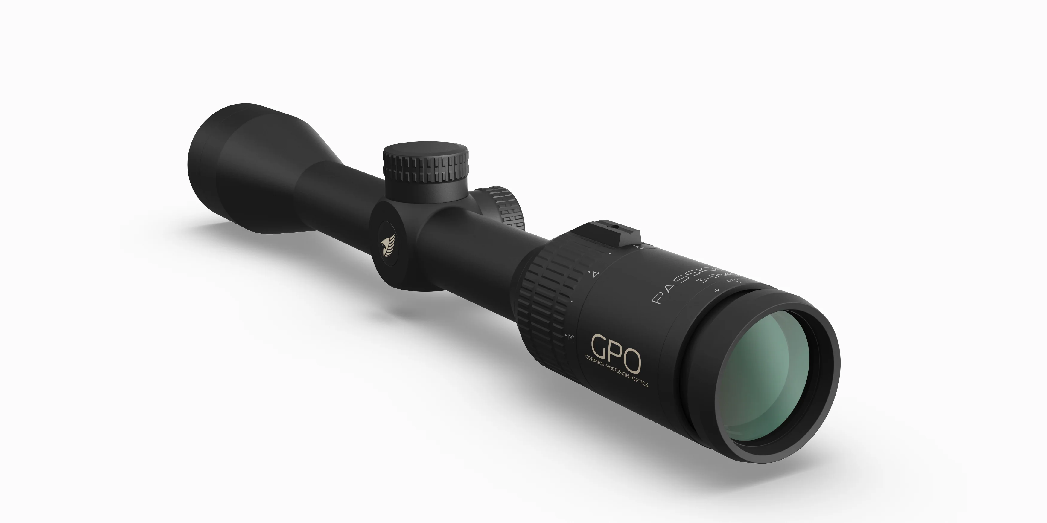GPO PASSION 3X Riflescope 3-9x42, 1" tube, 1/4MOA, Plex reticle - Image 2