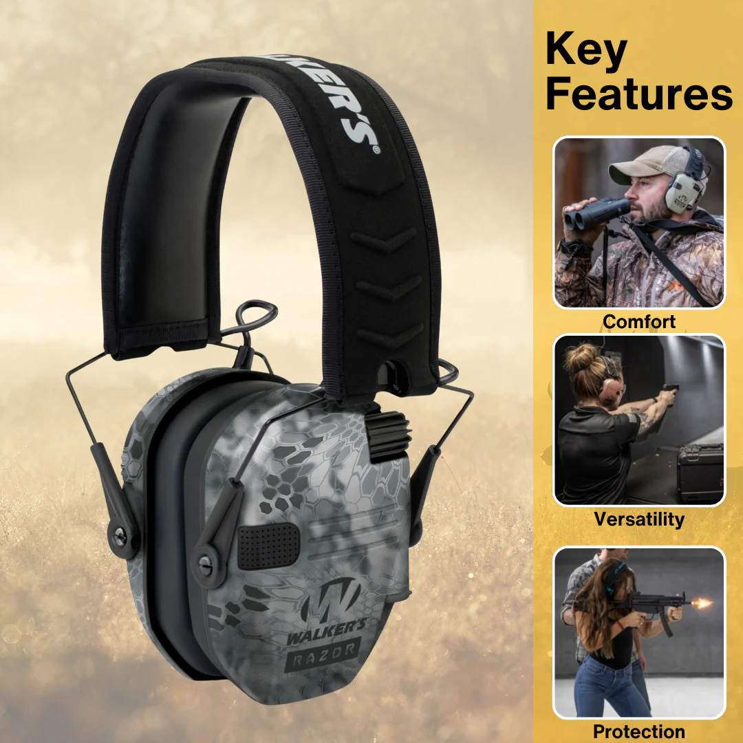 Walker's Razor Digital Ear Muffs (Raid Kryptek) Bundle with Accessories - Image 3