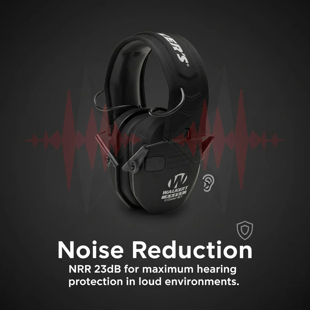 Walker's Razor Digital Ear Muffs (OD GRN Patriot) with Walkie Talkie Bundle - Image 3