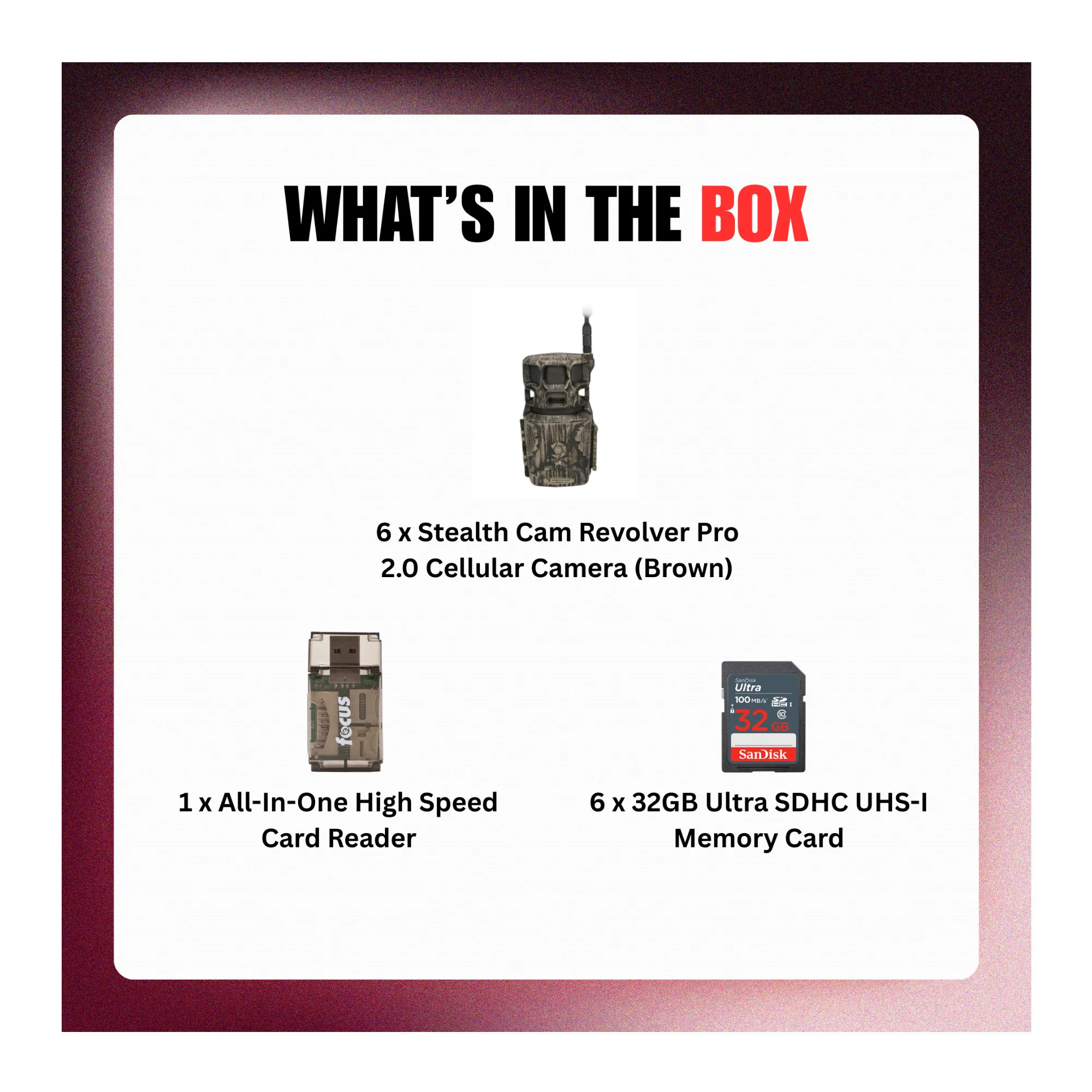 Stealth Cam Revolver Pro 2.0 40MP 360-Degree Brown Trail Camera Bundle - Image 9
