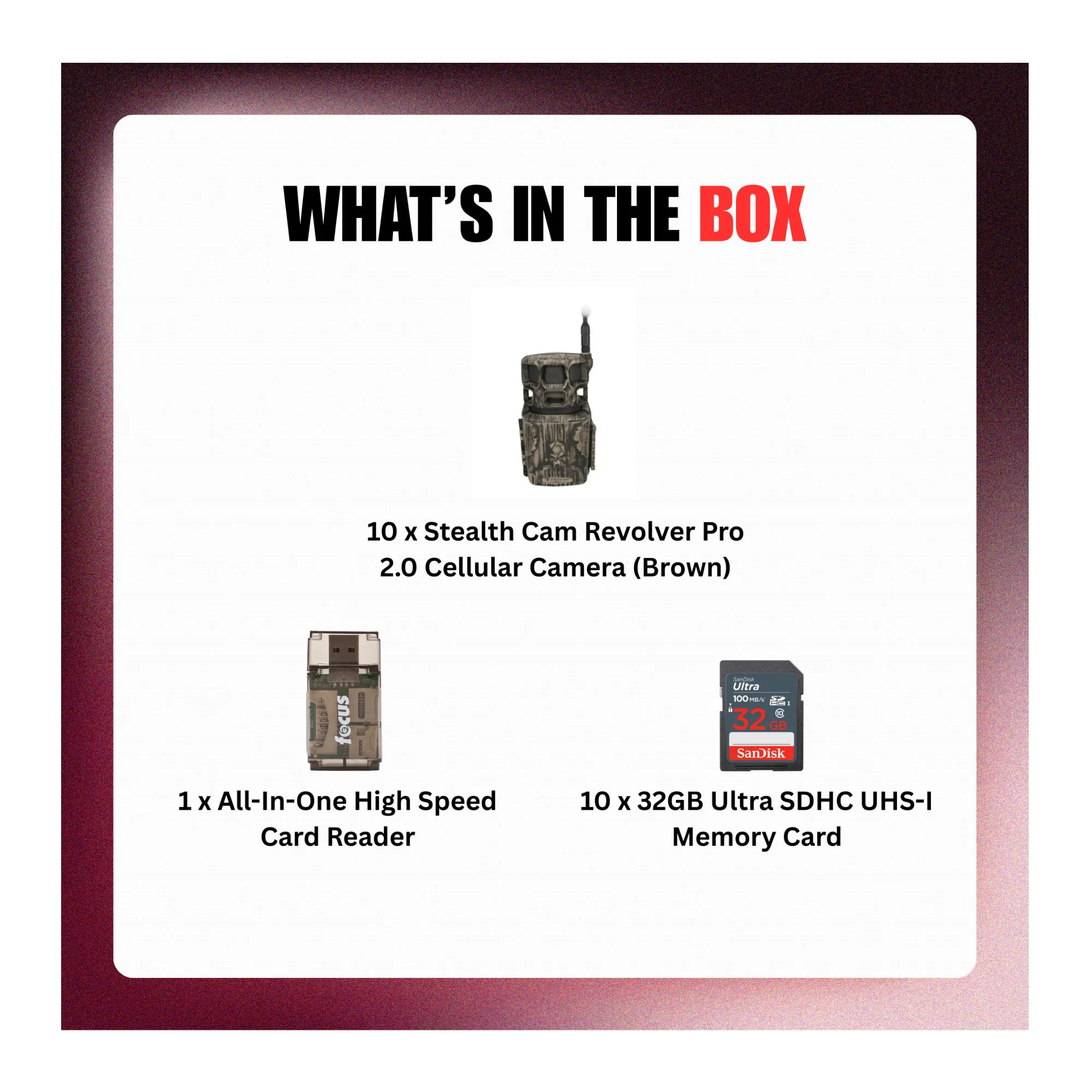 Stealth Cam Revolver Pro 2.0 40MP 360-Degree Brown Trail Cameras Bundle - Image 9