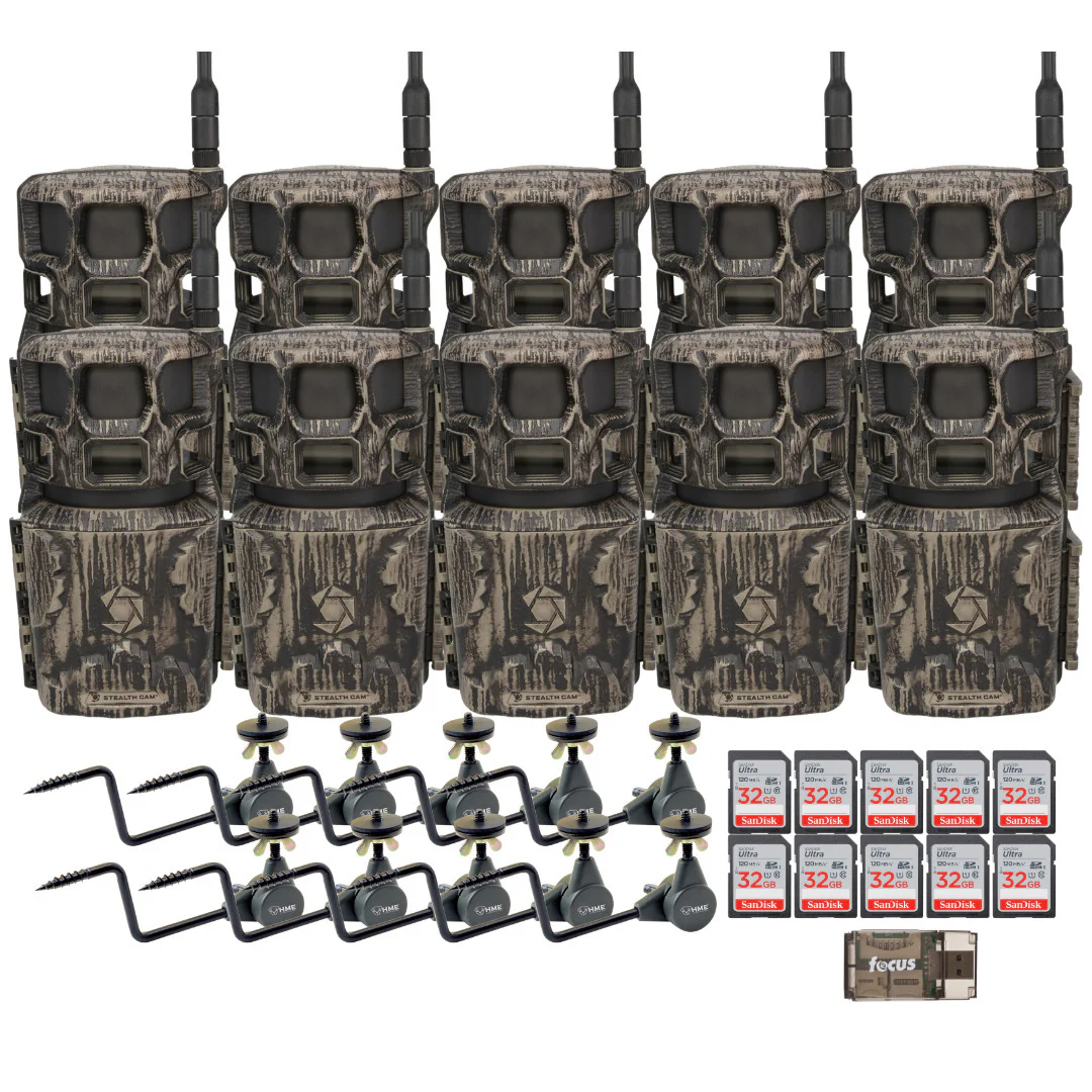 Stealth Cam Revolver Pro 2.0 40MP 360 Degree Brown Cellular Camera Bundle