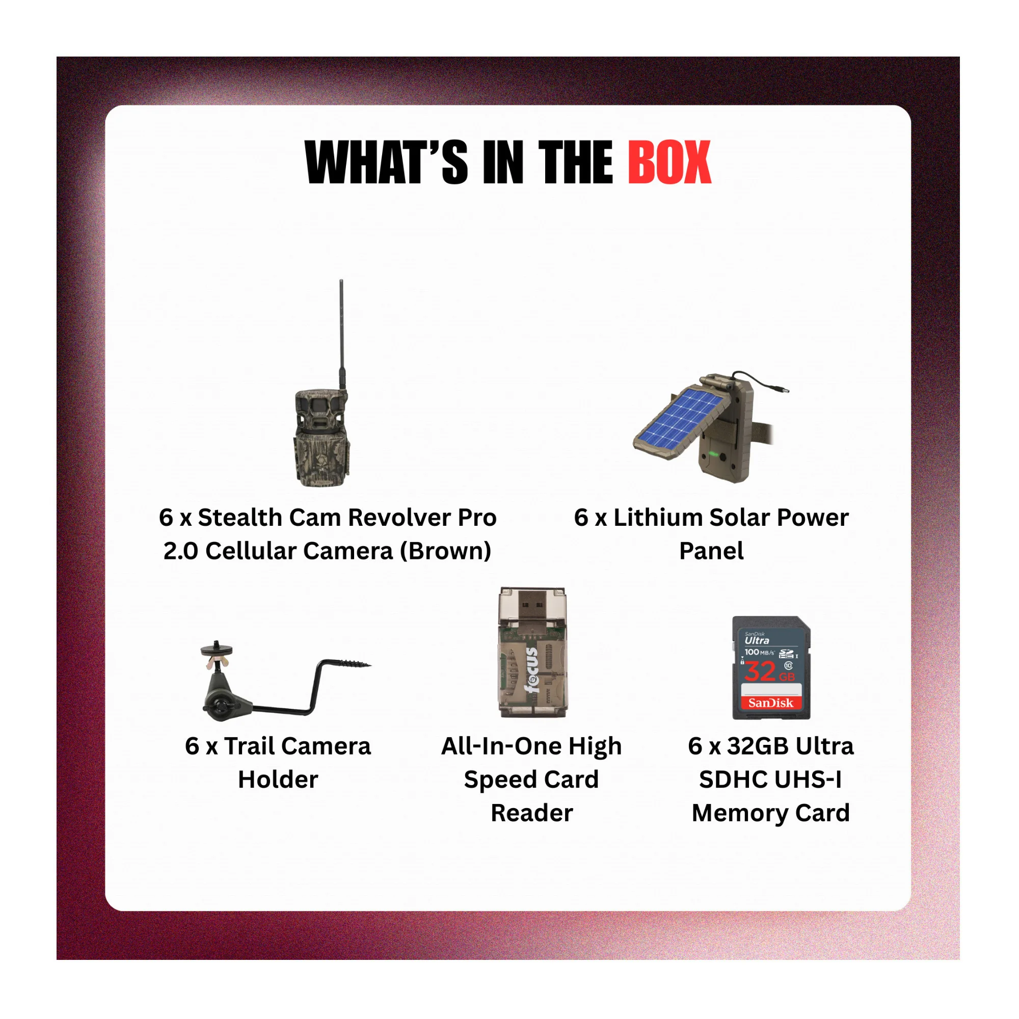 Stealth Cam Revolver Pro 2.0 360-Degree 40MP 1440p Brown Cellular Camera Bundle - Image 10