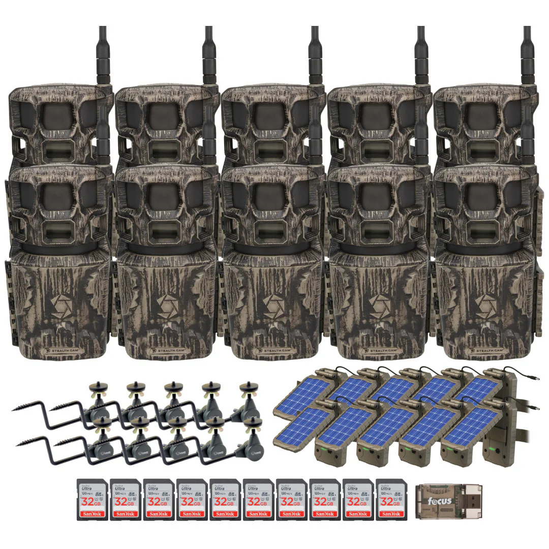 Stealth Cam Revolver Pro 2.0 360-Degree 1440p 40MP Brown Cellular Camera Bundle