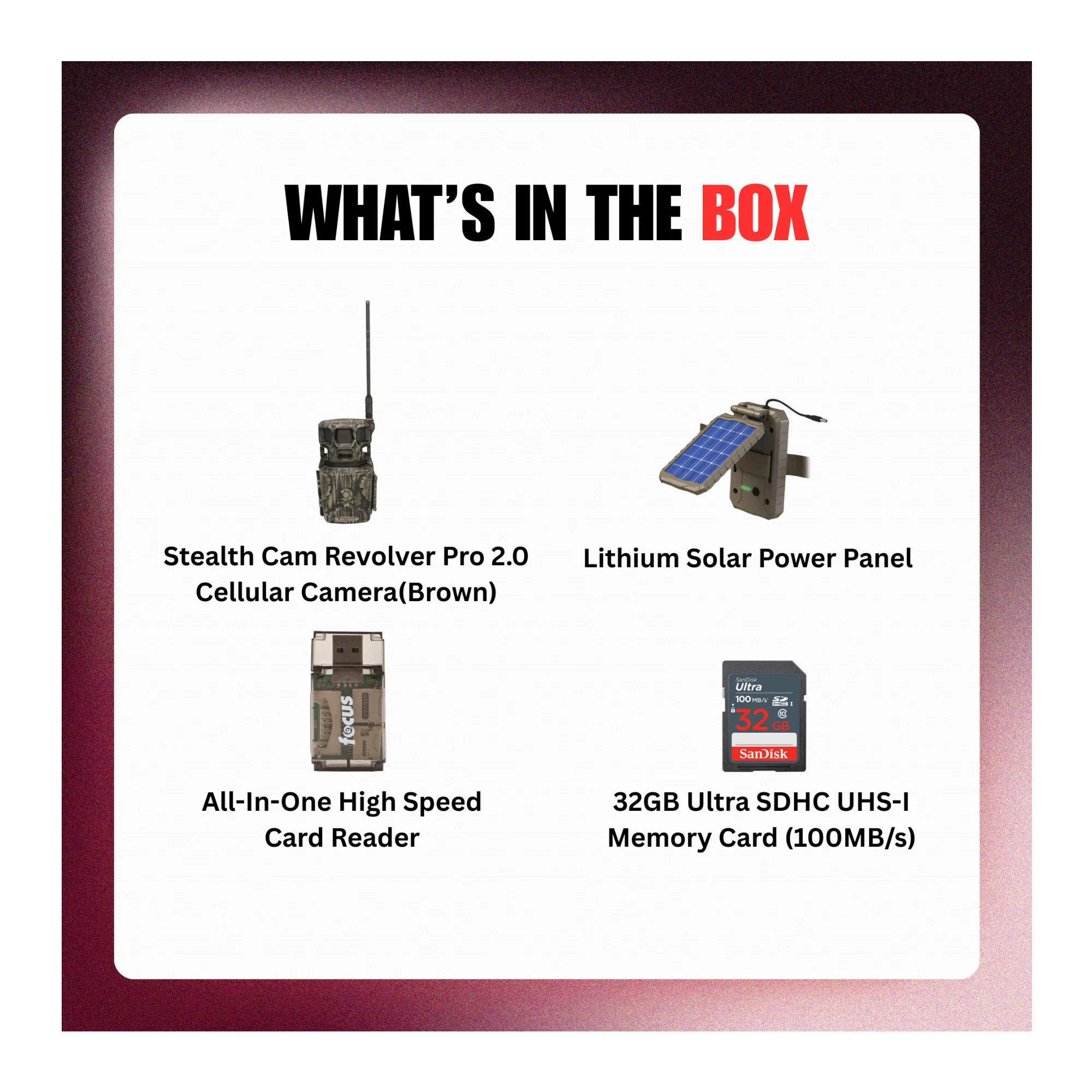 Stealth Cam Revolver Pro 2.0 360-Degree 40MP Cellular Camera (Brown) Bundle - Image 9