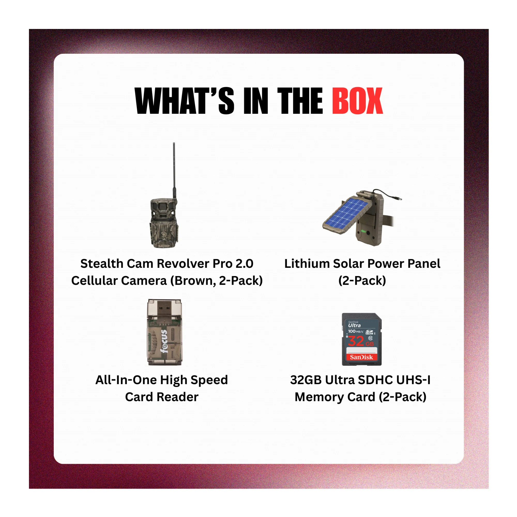 Stealth Cam Revolver Pro 2.0 360-Degree 40MP Trail Camera (Brown) Bundle - Image 9