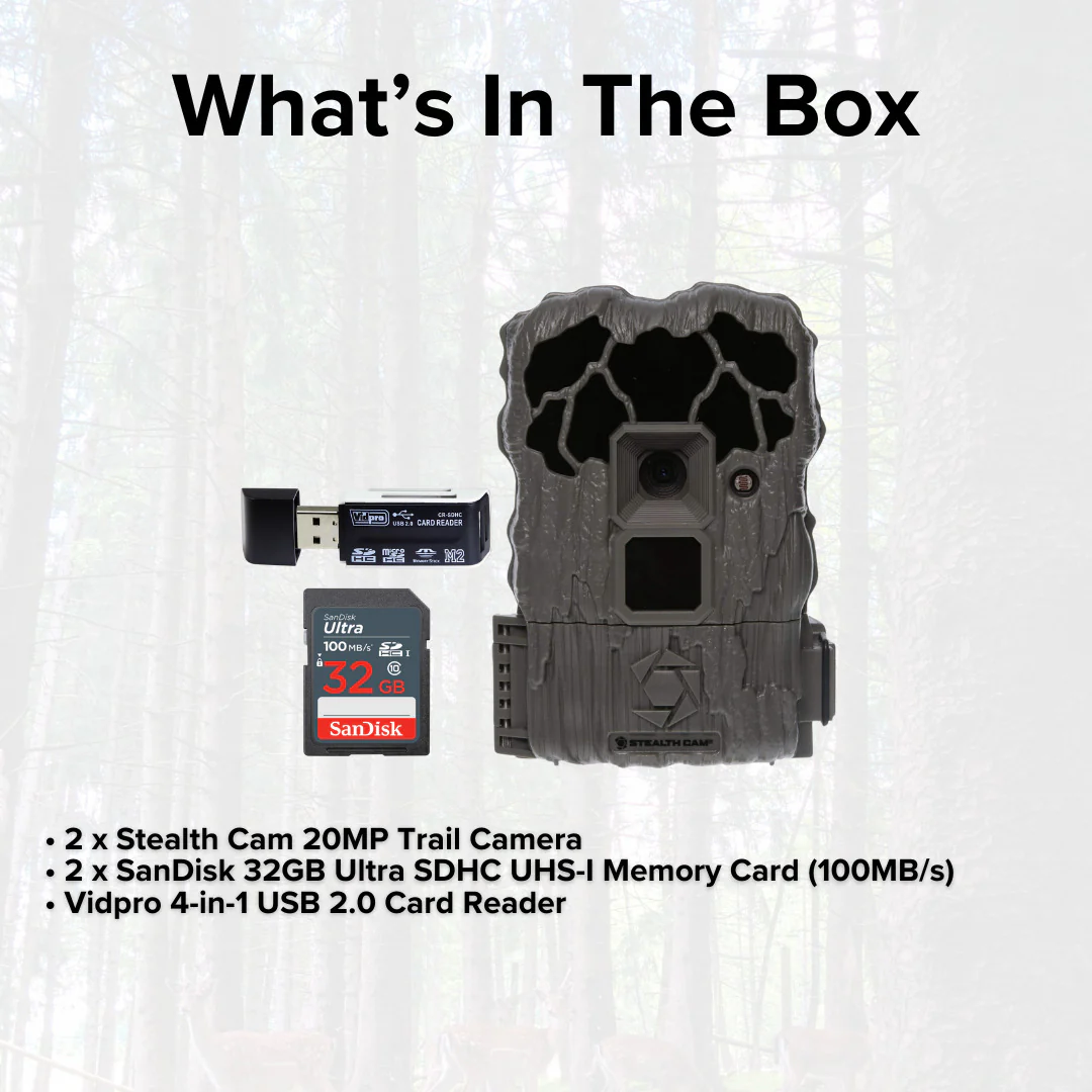 Stealth Cam 20MP Trail Camera with 60 Feet Range Detection and 720P Video Resolution (2-Pack) Bundle - Image 7