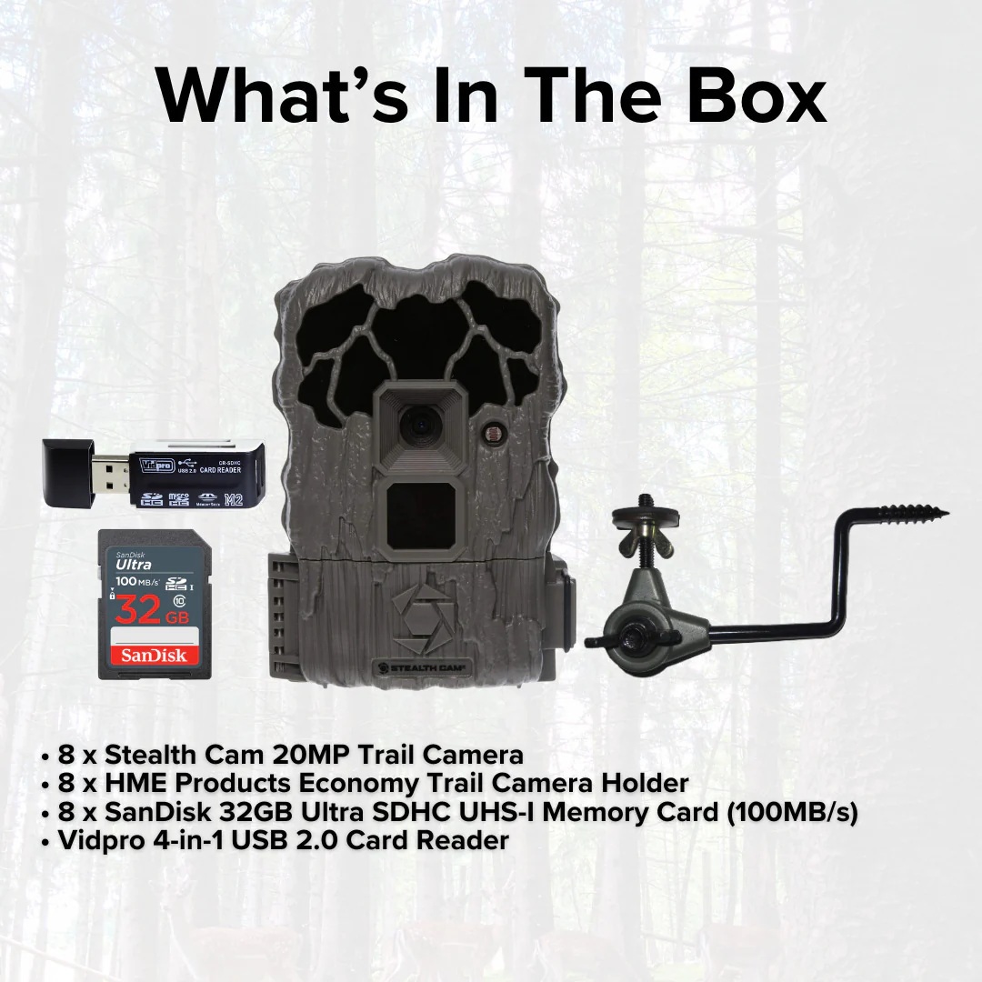 Stealth Cam 20MP Trail Camera with 60 Feet Range Detection and 720P Video (2-Pack) x 4 Bundle - Image 7