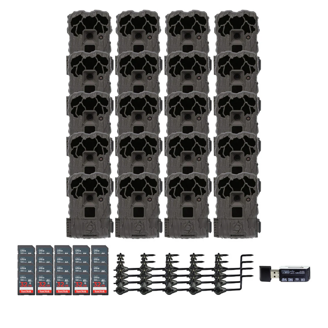 Stealth Cam 20MP Trail Camera with 60 Feet Range Detection and 720P Video (2-Pack) x 10 Bundle